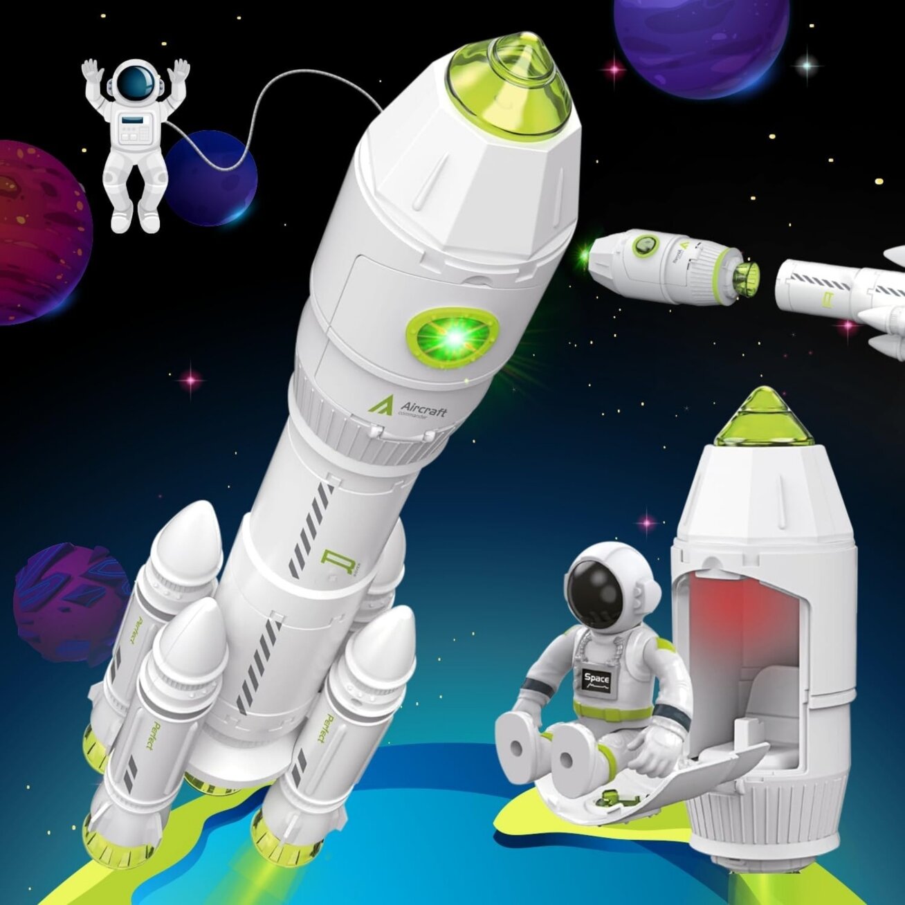 WOOPIE Interaktyvi kosminė raketa Space Set 5 WOOPIE Interaktyvi kosminė raketa Space Set 5