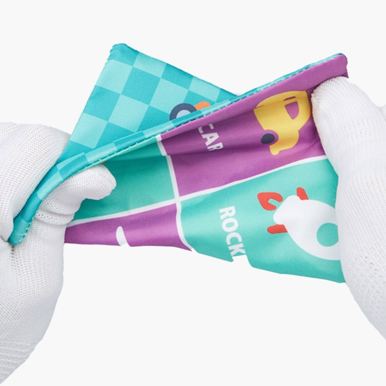 WOOPIE BABY edukacinis sensorinis žaislas Ponia Etiketė Servetėlių dėžutė 6