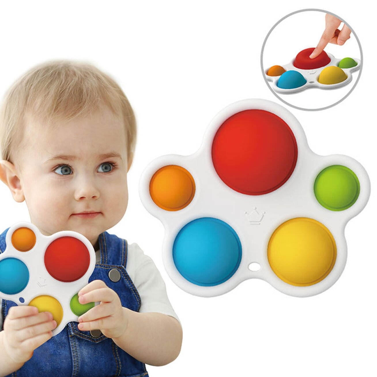 WOOPIE BABY Sensorinis žaislas kramtukas antistresinis POP IT Montessori 6 WOOPIE BABY Sensorinis žaislas kramtukas antistresinis POP IT Montessori 6