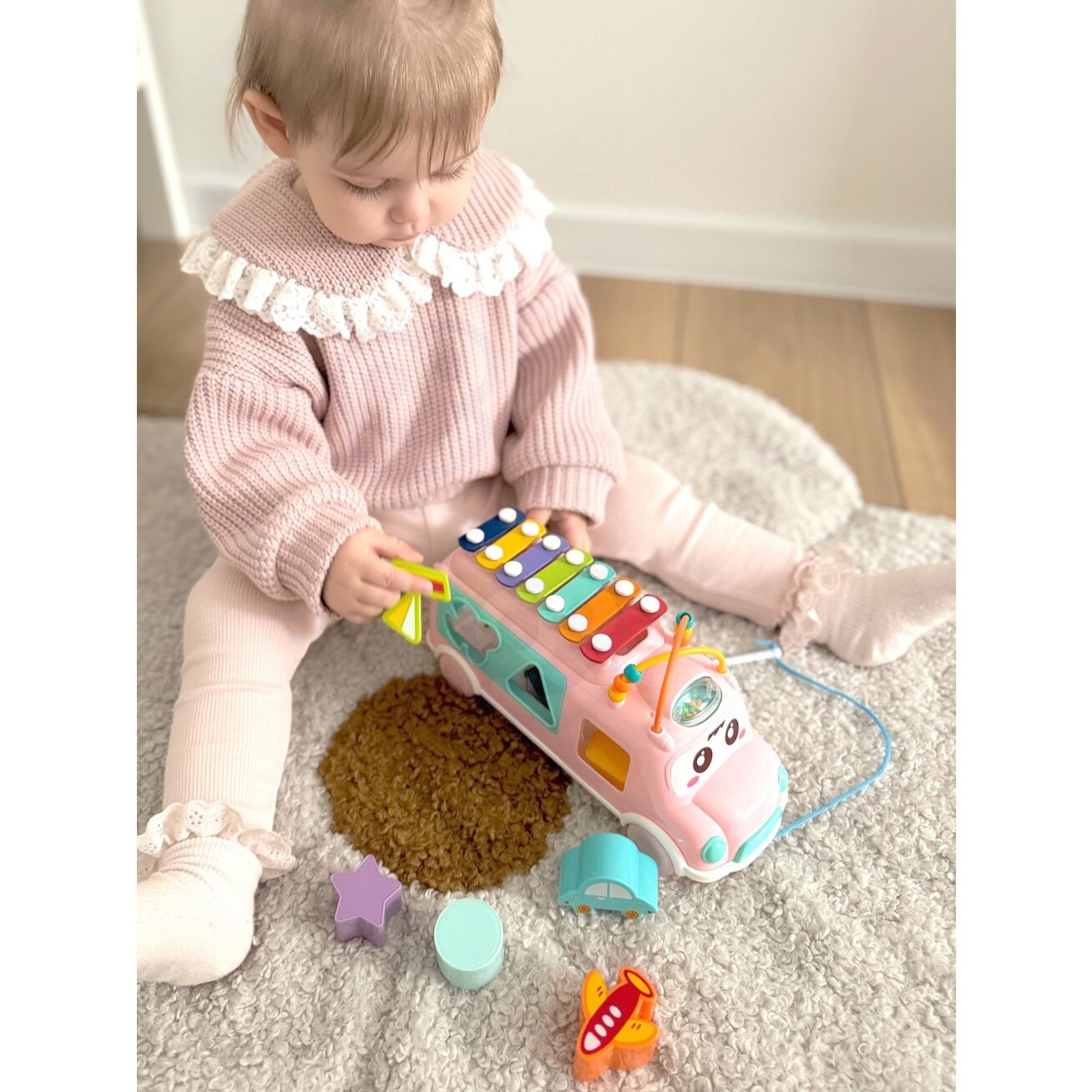 WOOPIE BABY Muzikinis automobiliukas – rūšiuoklė su ksilofonu, rožinis 3 WOOPIE BABY Muzikinis automobiliukas – rūšiuoklė su ksilofonu, rožinis 3