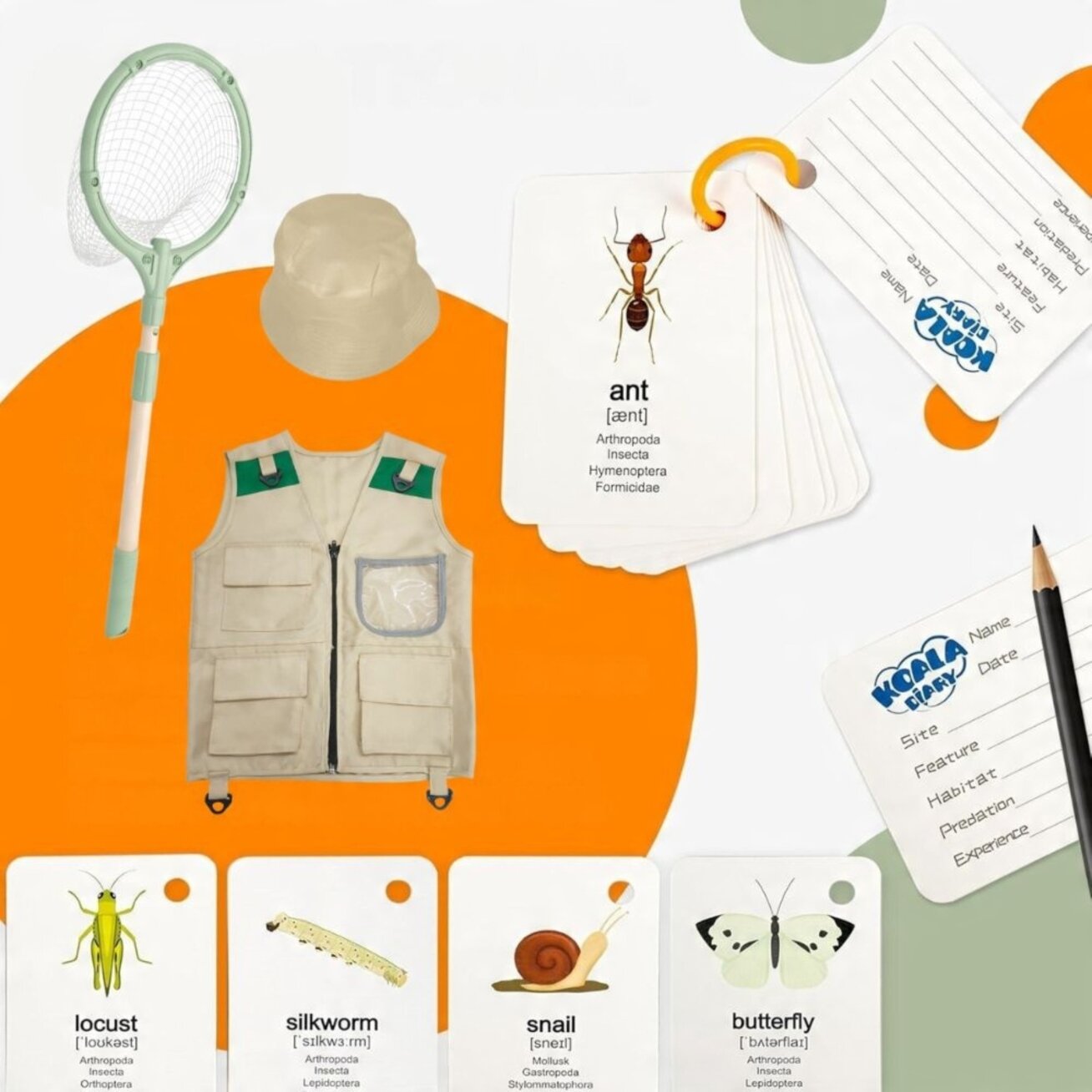 WOOPIE Discovery Mažojo tyrinėtojo rinkinys: žiūronai, kompasas, tinklas vabzdžiams ir drugeliams, žibintuvėlis 10 WOOPIE Discovery Mažojo tyrinėtojo rinkinys: žiūronai, kompasas, tinklas vabzdžiams ir drugeliams, žibintuvėlis 10