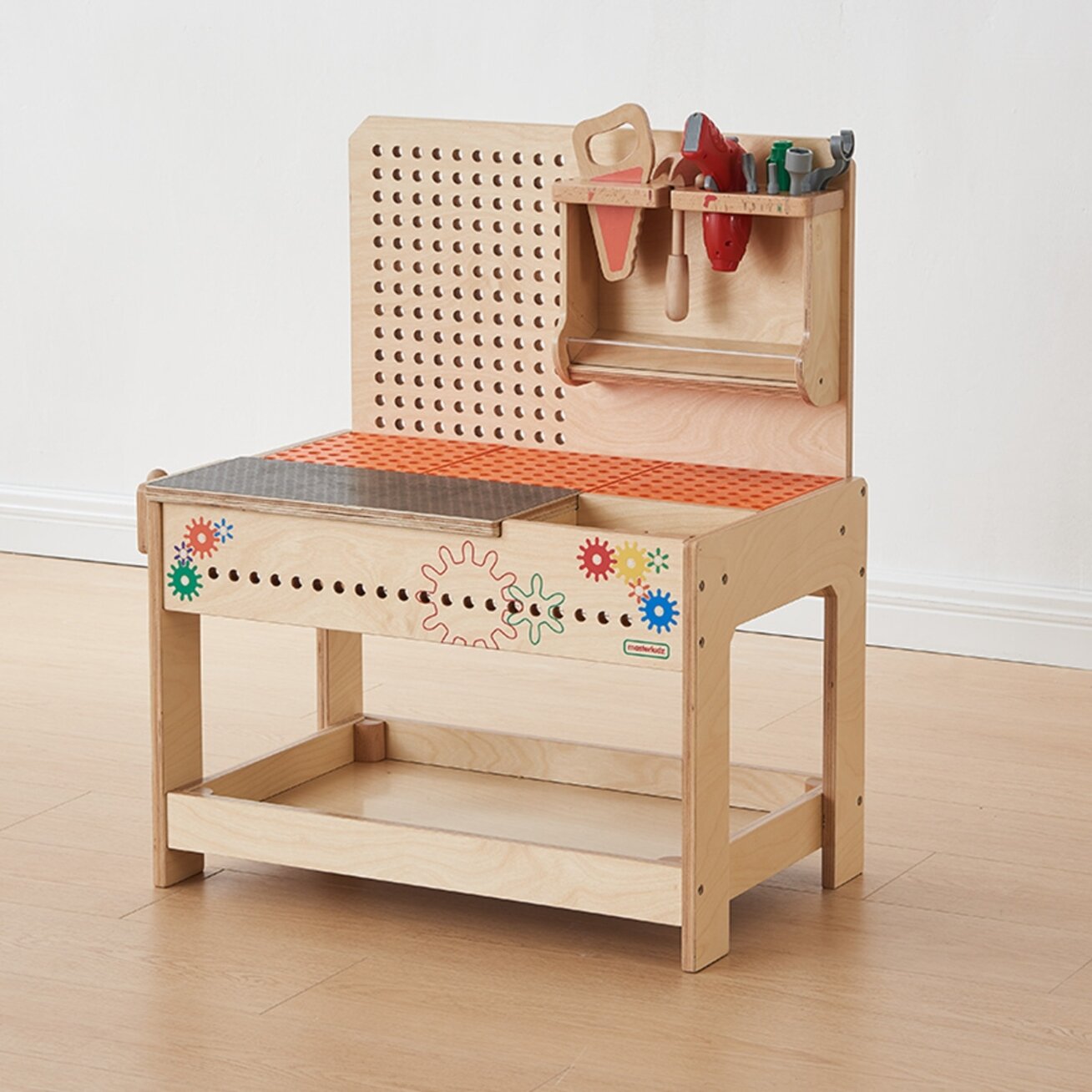 MASTERKIDZ Medinis Montessori STEM darbastalis su įrankiais + priedai 4 MASTERKIDZ Medinis Montessori STEM darbastalis su įrankiais + priedai 4
