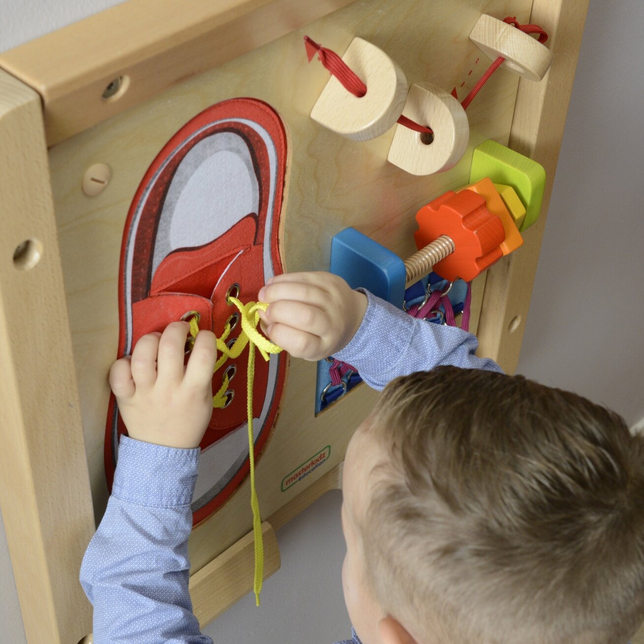 MASTERKIDZ Edukacinė lenta – rankų miklumas, Montessori varstymas 1 MASTERKIDZ Edukacinė lenta – rankų miklumas, Montessori varstymas 1