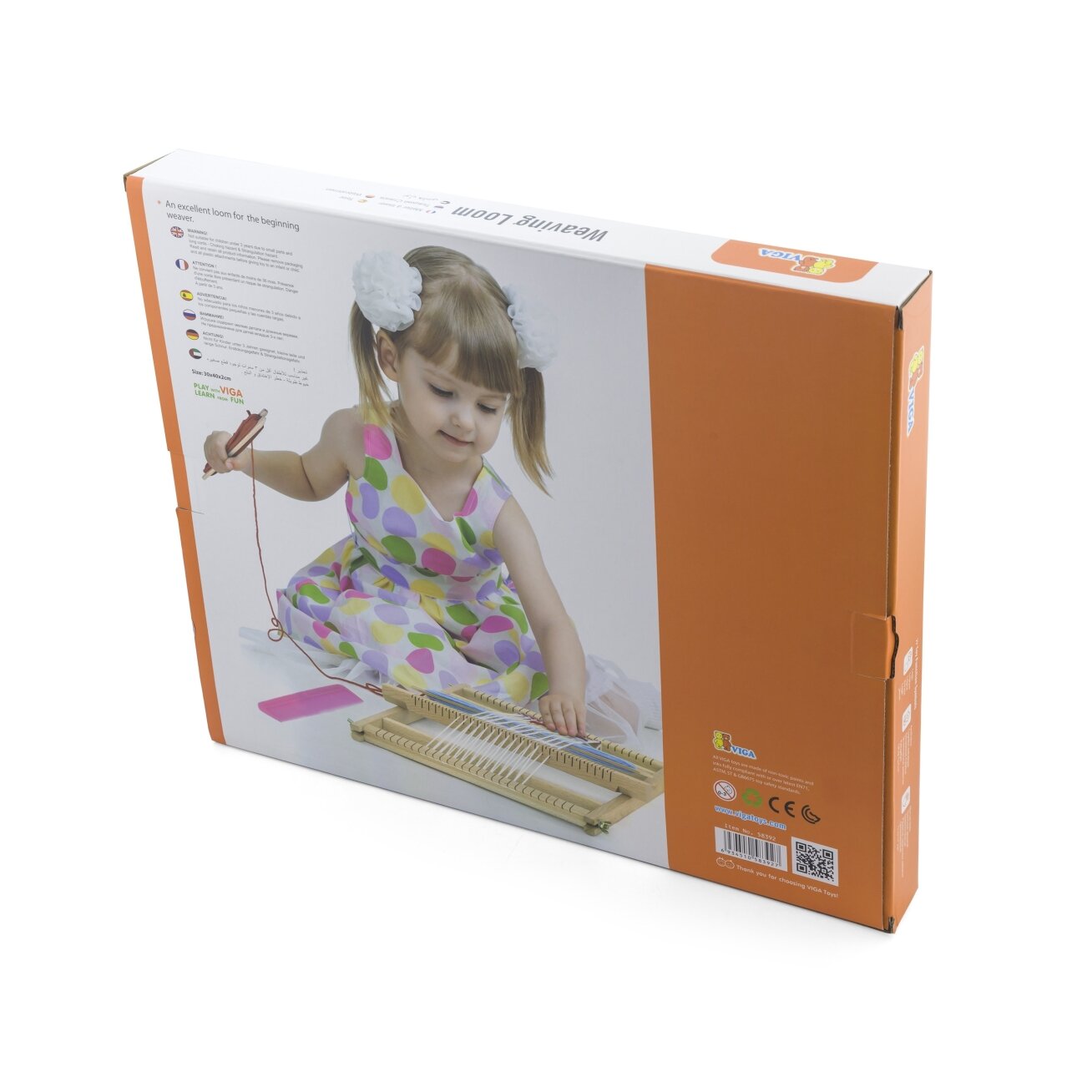 VIGA medinės staklės – audimo dirbtuvės, Montessori audimo rinkinys 8 VIGA medinės staklės – audimo dirbtuvės, Montessori audimo rinkinys 8