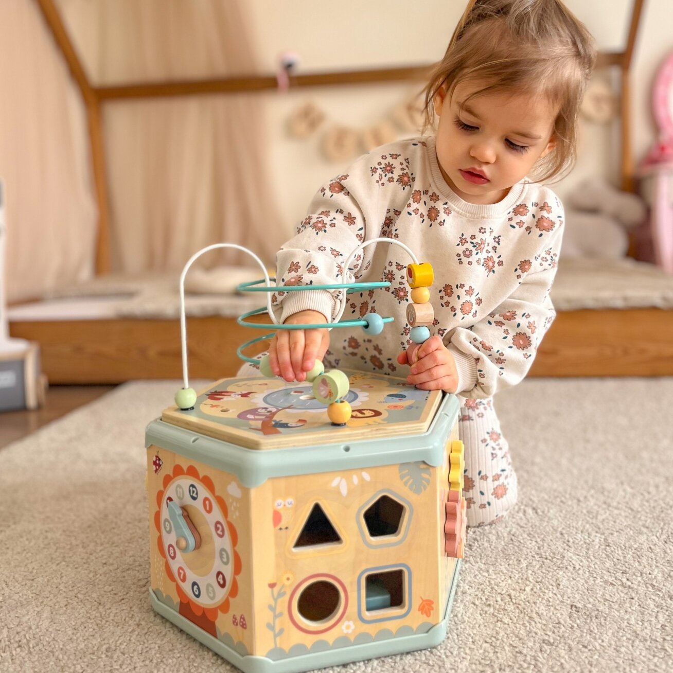 TOOKY TOY Interaktyvus medinis šešiakampis Montessori atidaromas dėžutės tipo žaislas 9 TOOKY TOY Interaktyvus medinis šešiakampis Montessori atidaromas dėžutės tipo žaislas 9
