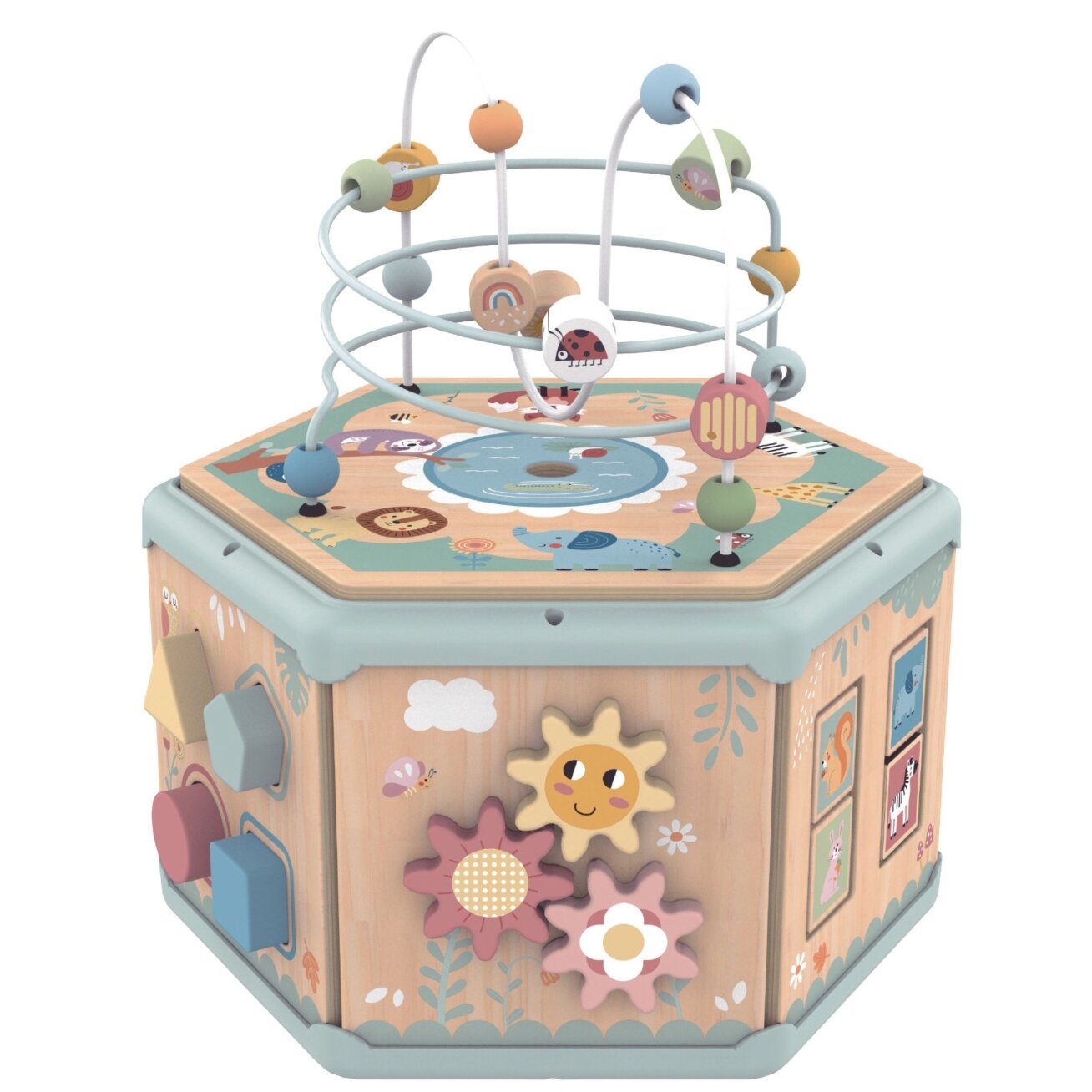 TOOKY TOY Interaktyvus medinis šešiakampis Montessori atidaromas dėžutės tipo žaislas 12 TOOKY TOY Interaktyvus medinis šešiakampis Montessori atidaromas dėžutės tipo žaislas 12