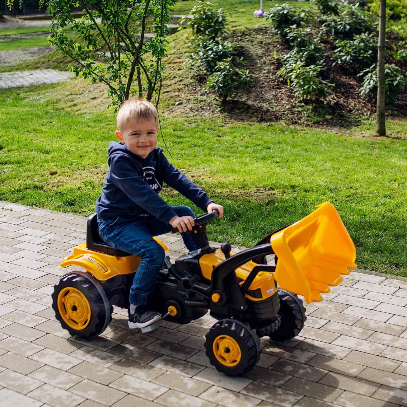 WOOPIE Pedalinis traktorius Farmer MaxTrac Classic kaušas buldozeris 6