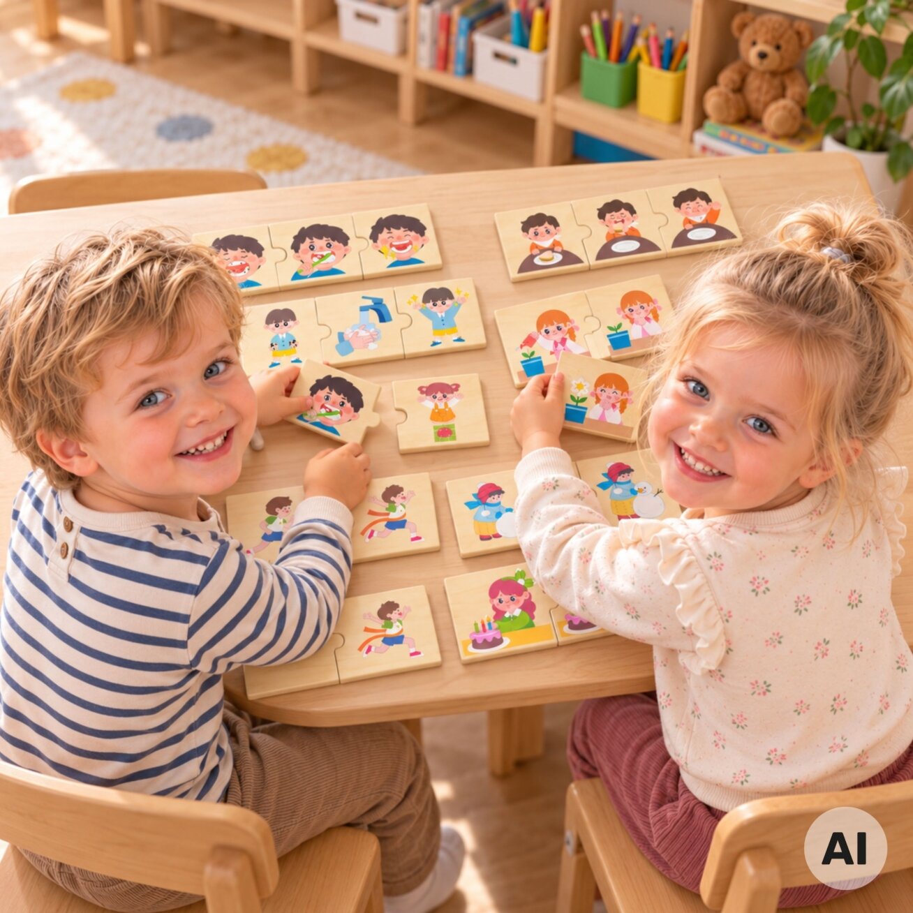VIGA Medinė dėlionė Puzzle Suderink vaikų veiklas 2 VIGA Medinė dėlionė Puzzle Suderink vaikų veiklas 2