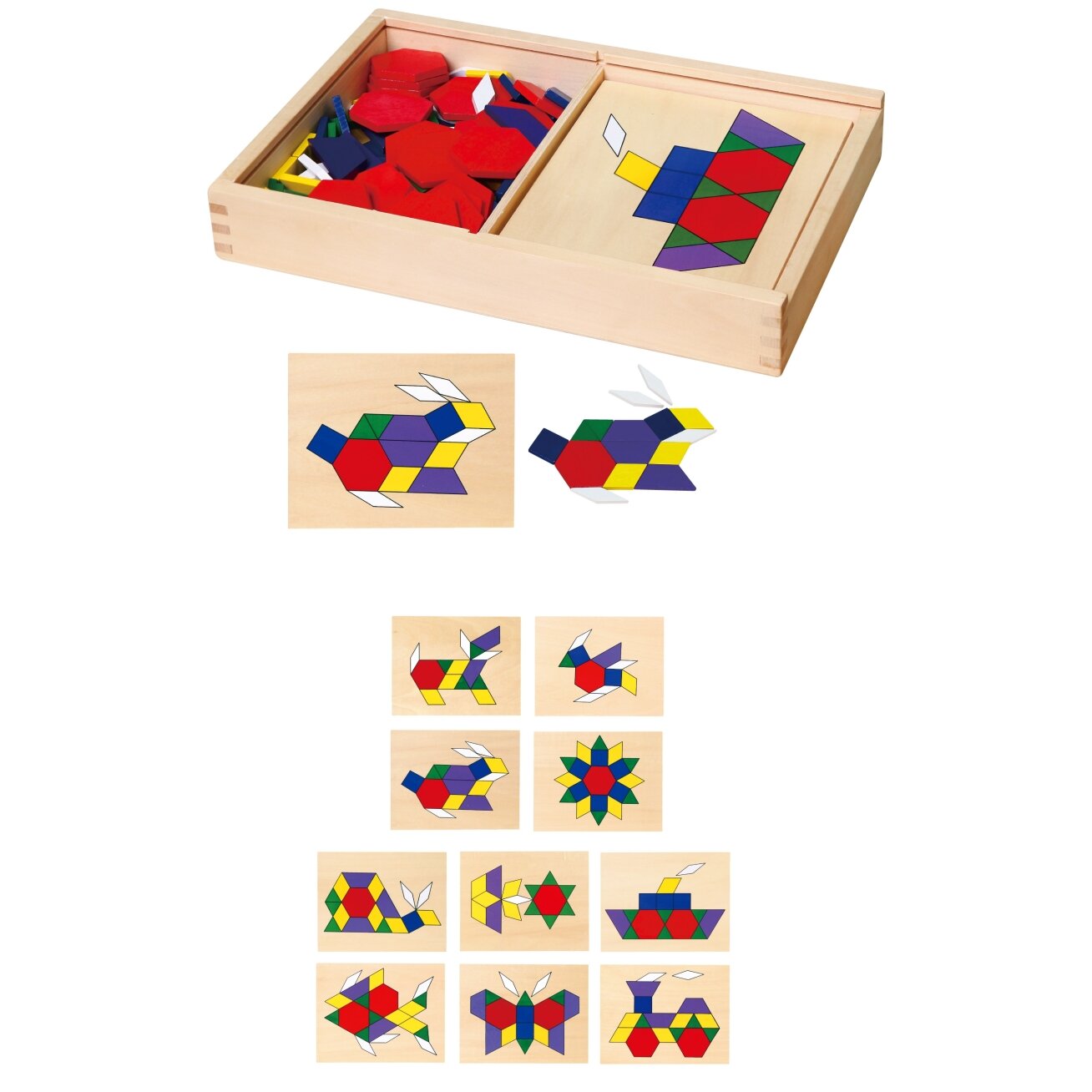 VIGA medinė geometrinė mozaika Dieneso kaladėlės loginė dėlionė Montessori 148 el. VIGA medinė geometrinė mozaika Dieneso kaladėlės loginė dėlionė Montessori 148 el.