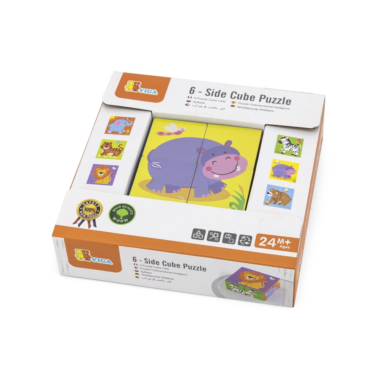 Viga medinė dėlionė Zoo Puzzle 4 kaladėlės 3 Viga medinė dėlionė Zoo Puzzle 4 kaladėlės 3