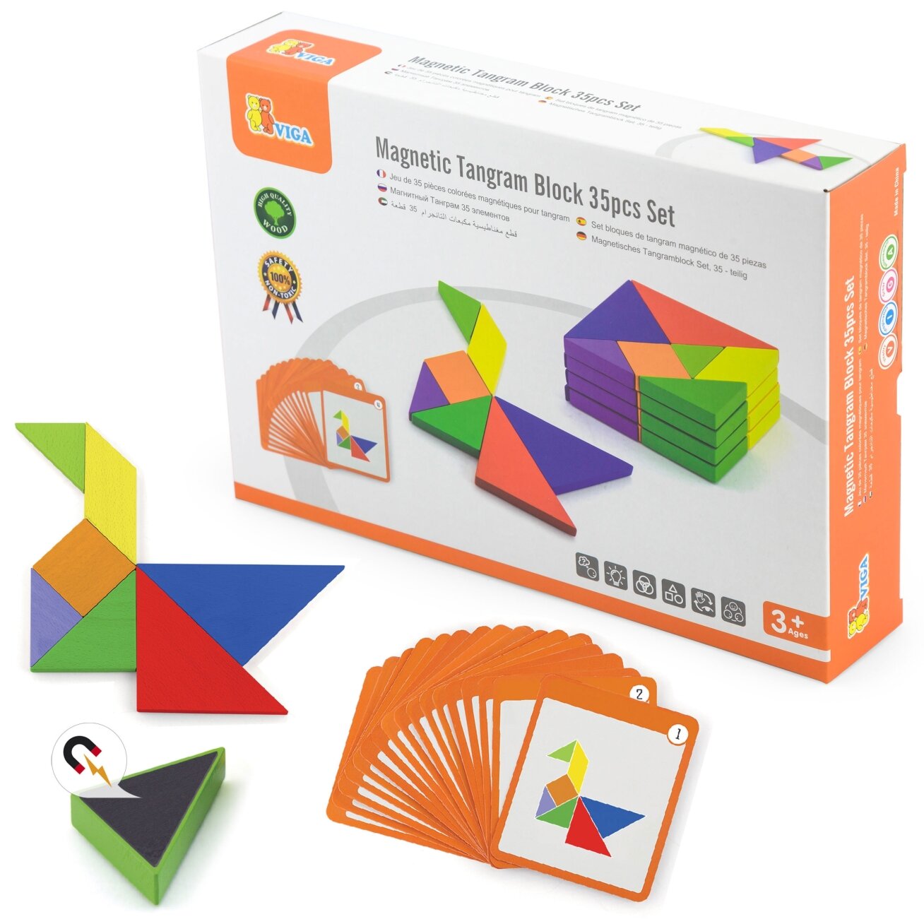 VIGA Tangram medinis loginis žaidimas dėlionė FSC sertifikatas 6