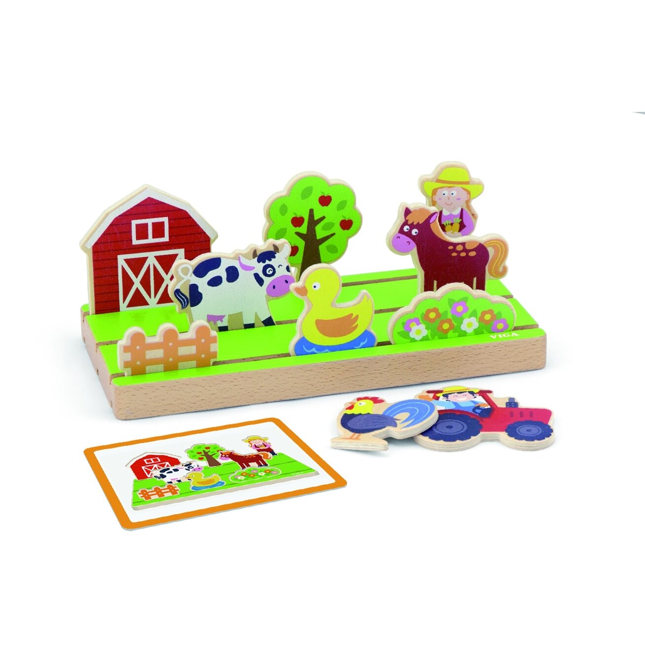 Viga medinė dėlionė Atstumo mokymasis 2in1 Ūkis ir Jūra 4 Viga medinė dėlionė Atstumo mokymasis 2in1 Ūkis ir Jūra 4