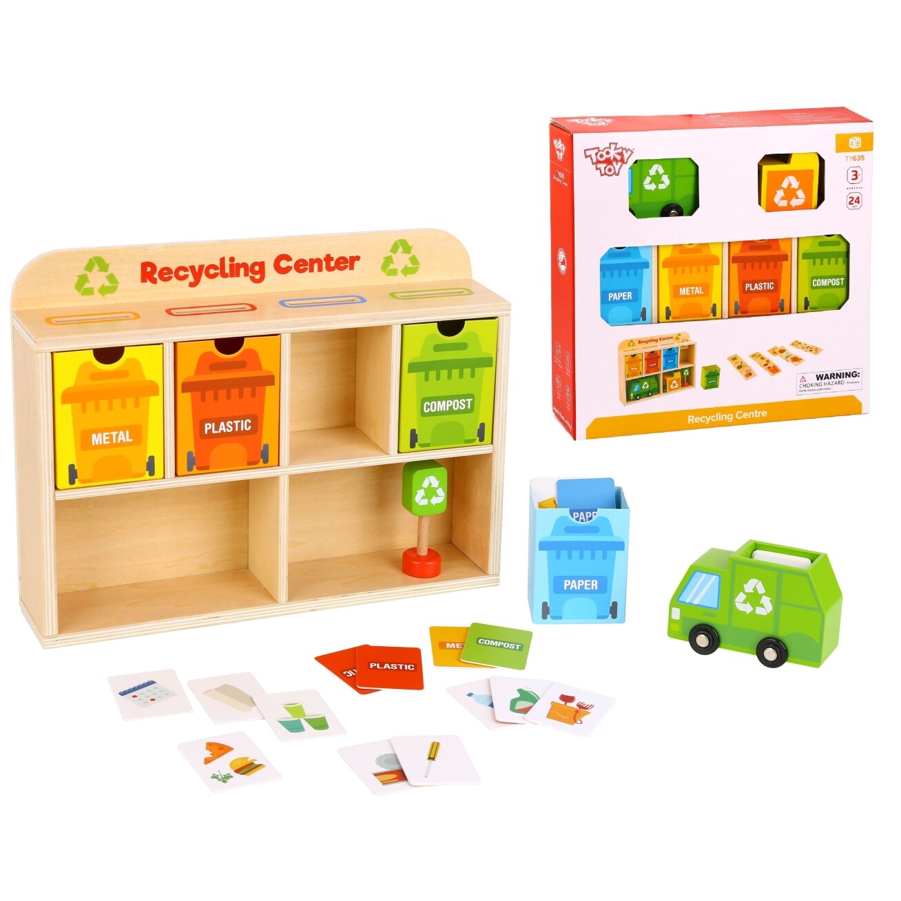 TOOKY TOY Medinis perdirbimo centras – edukacinis rūšiuotuvas 1