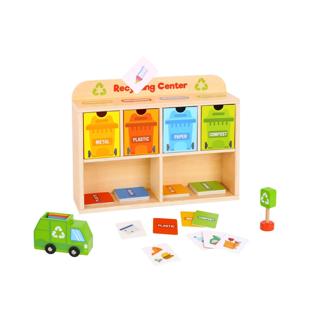 TOOKY TOY Medinis perdirbimo centras – edukacinis rūšiuotuvas 4 TOOKY TOY Medinis perdirbimo centras – edukacinis rūšiuotuvas 4