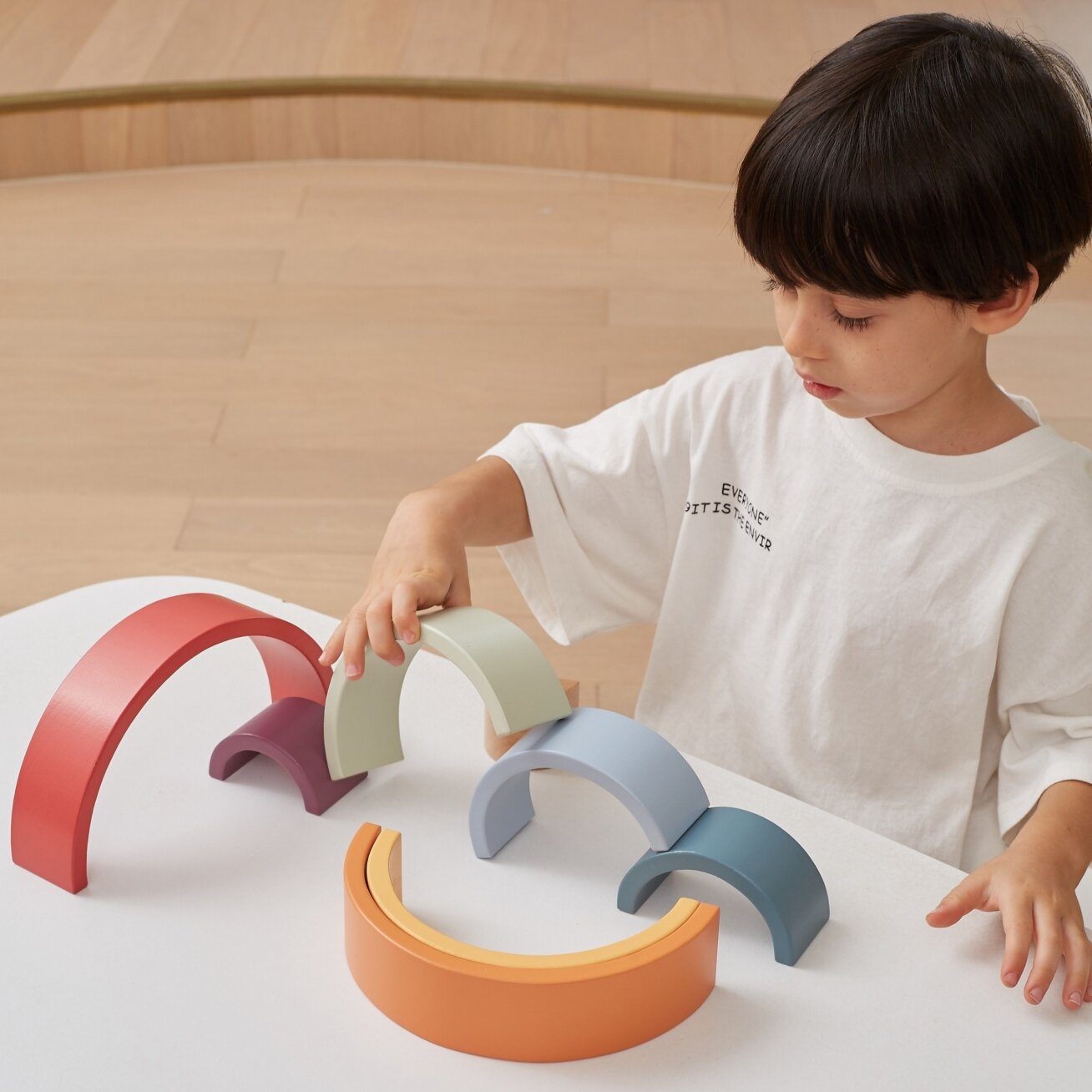 VIGA PolarB Medinis vaivorykštės dėlionė – kūrybinės Montessori kaladėlės 2 VIGA PolarB Medinis vaivorykštės dėlionė – kūrybinės Montessori kaladėlės 2