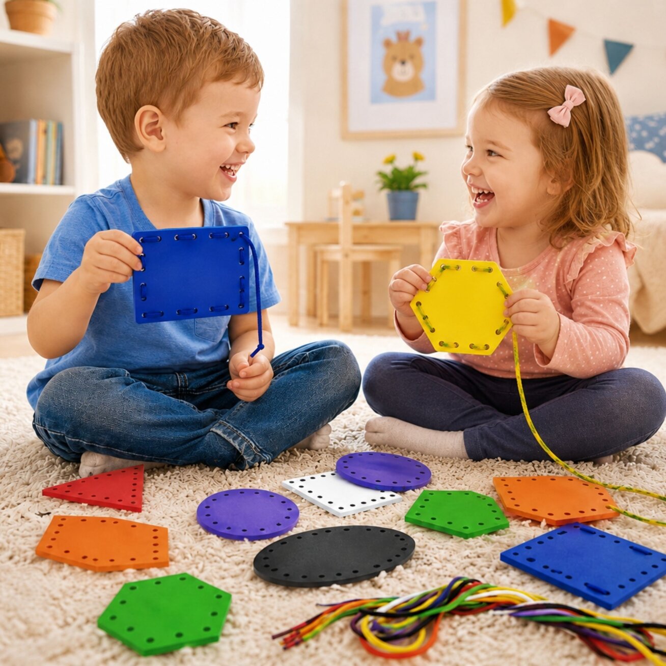 VIGA Medinės Montessori formos vėrimui ir suvarstymui 2