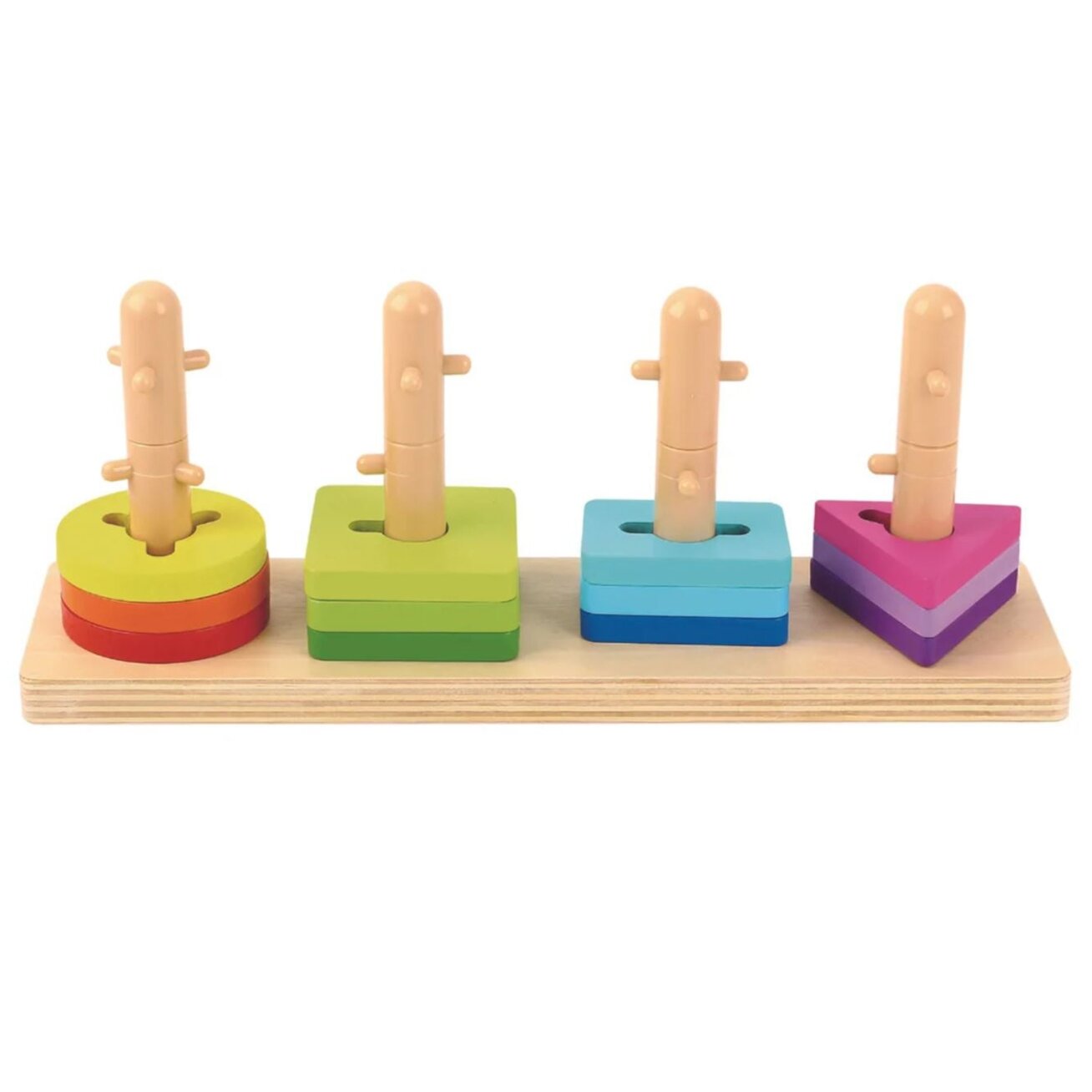 TOOKY TOY formų rūšiuoklis su spalvotomis Montessori kaladėlėmis 5