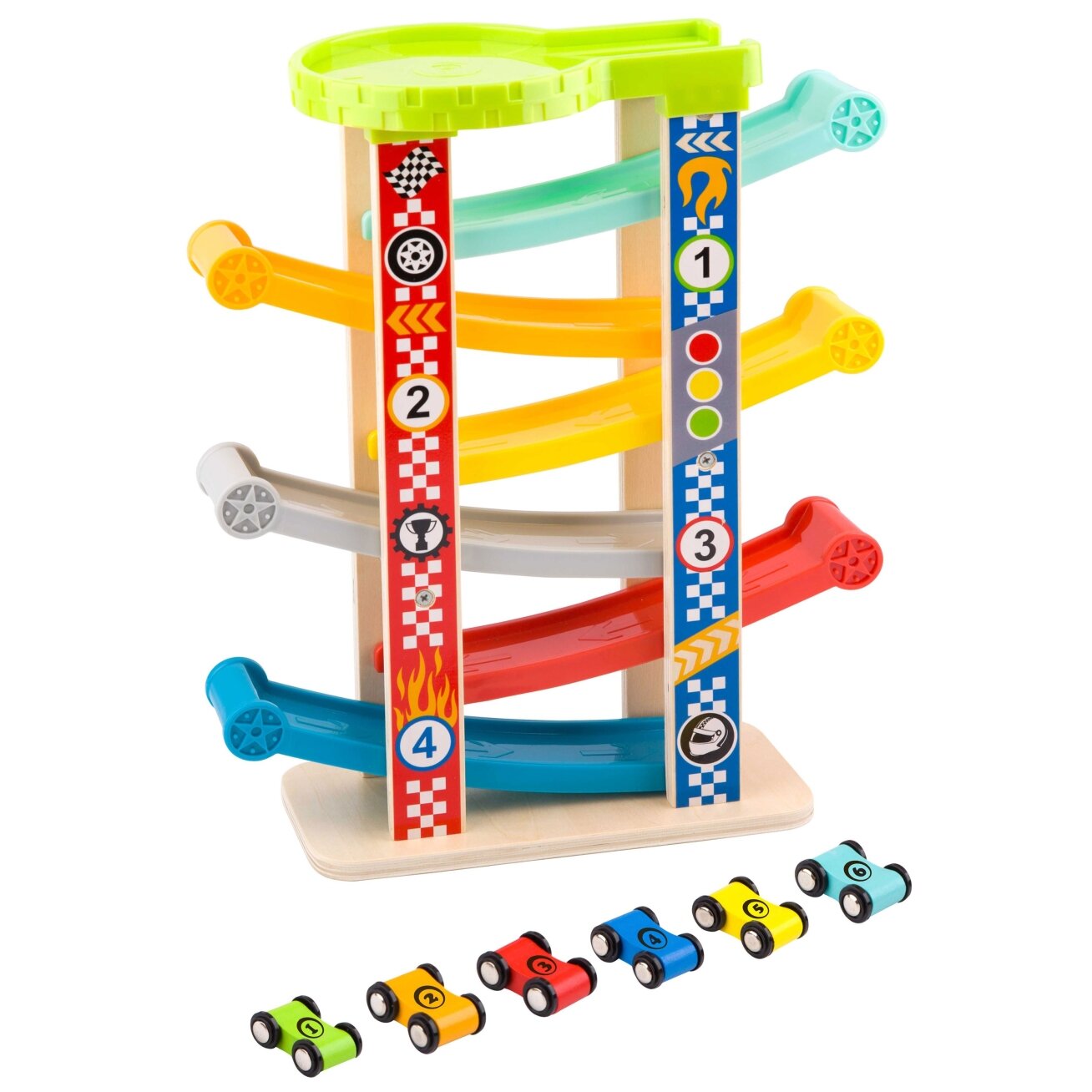TOOKY TOY Spalvinga nusileidimo trasa automobiliams 11