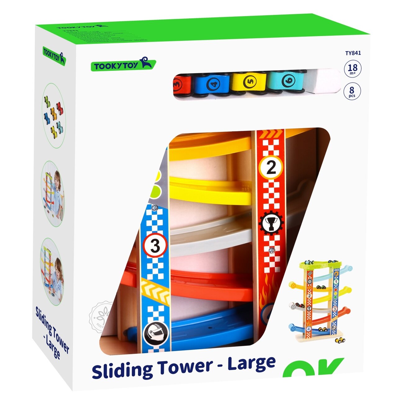 TOOKY TOY Spalvinga nusileidimo trasa automobiliams 13