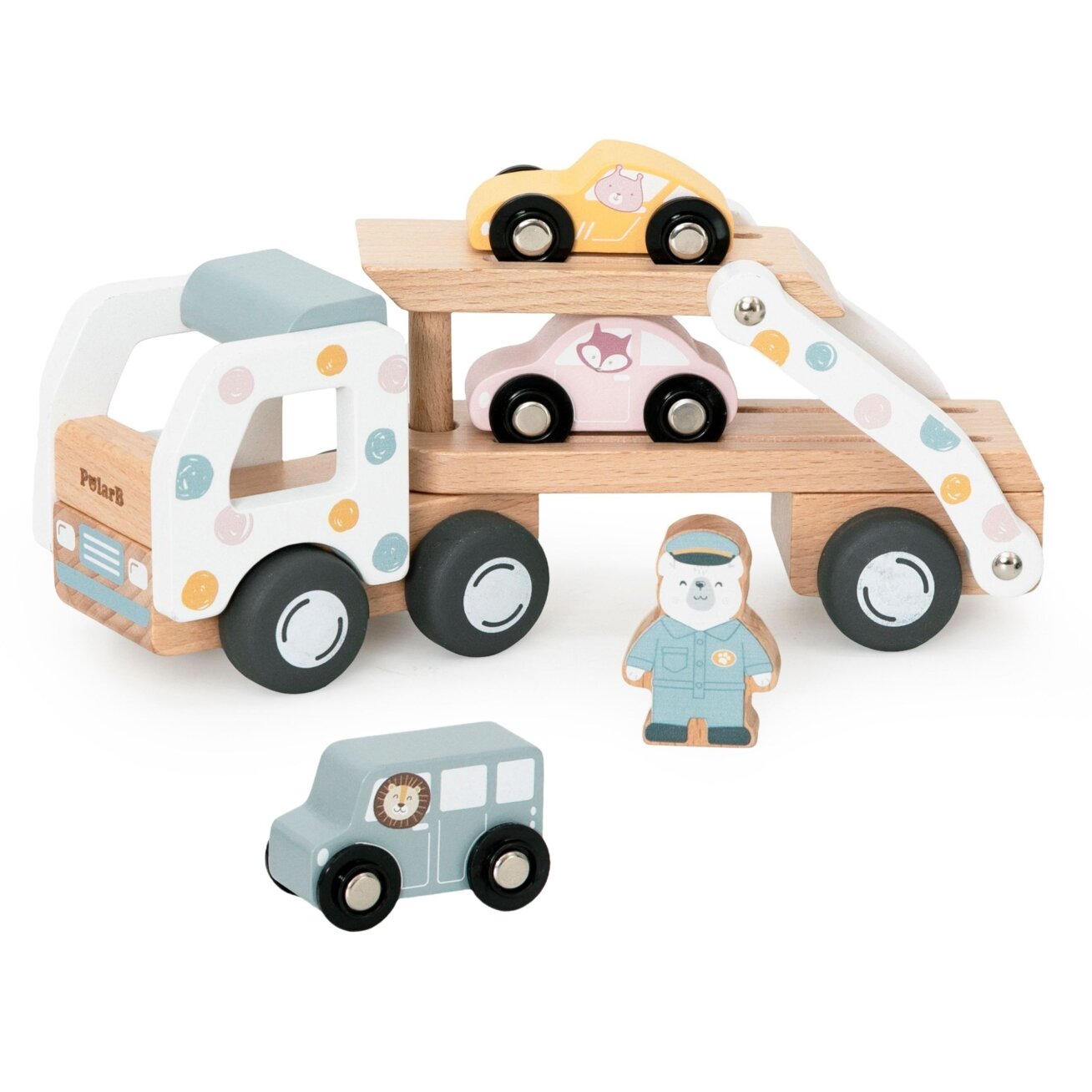 VIGA PolarB medinis autovežis transporteris 3 automobiliukai su vairuotoju 18m+ 7