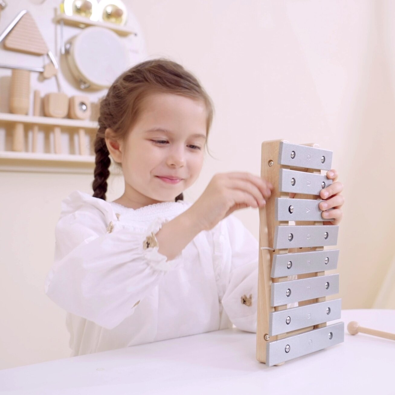 VIGA medinė muzikinė lenta – 12 mušamųjų instrumentų rinkinys 3