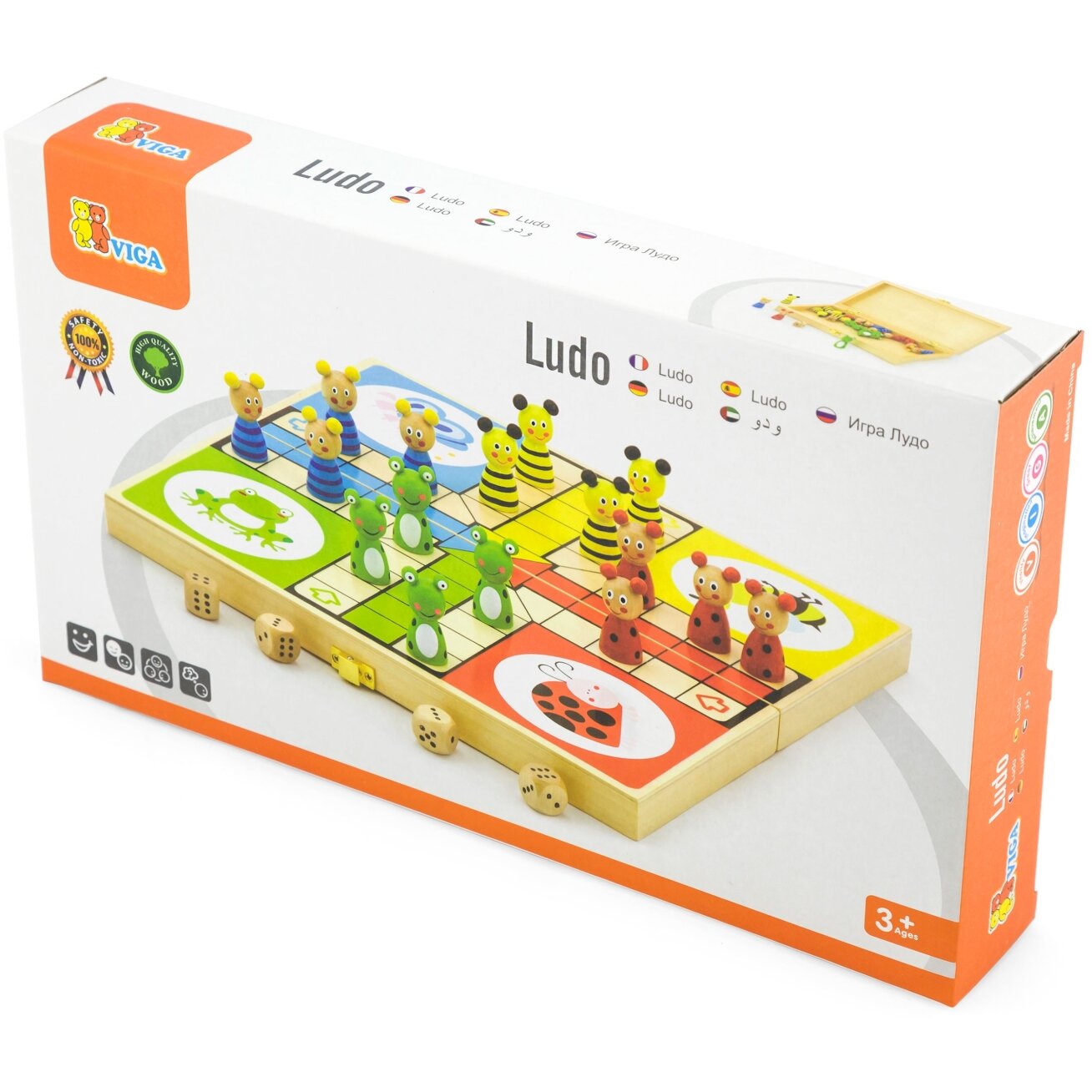 VIGA medinis stalo žaidimas Ludo (Kinų šaškės) 8 VIGA medinis stalo žaidimas Ludo (Kinų šaškės) 8