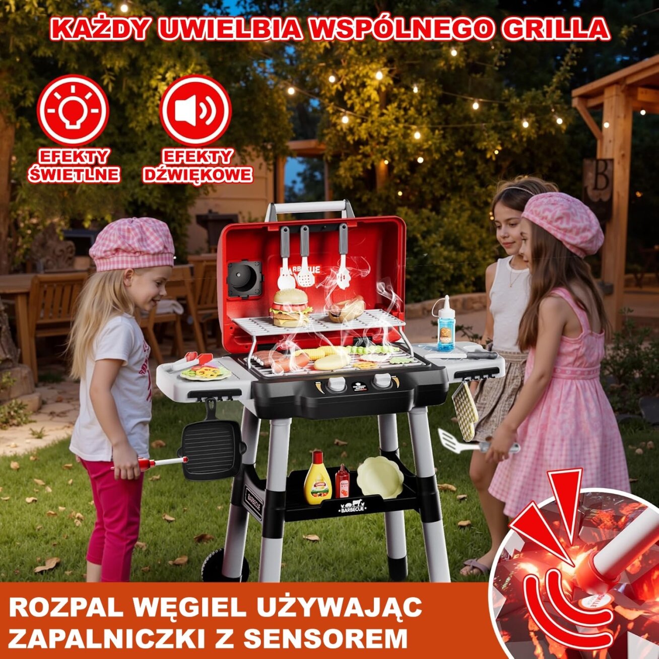 WOOPIE Barbekiu grilis sodo virtuvė interaktyvus LED rinkinys XL 31 el. 1 WOOPIE Barbekiu grilis sodo virtuvė interaktyvus LED rinkinys XL 31 el. 1