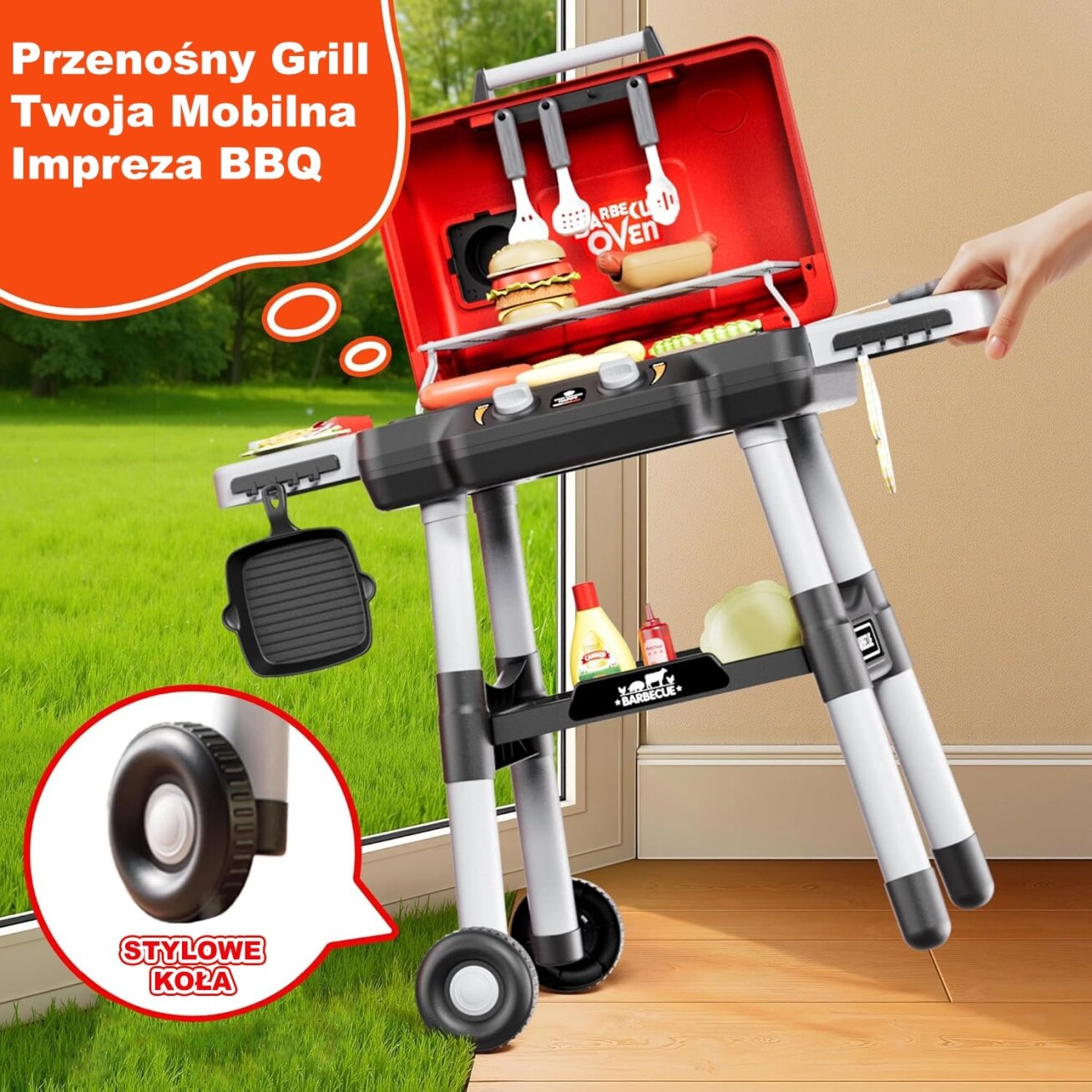 WOOPIE Barbekiu grilis sodo virtuvė interaktyvus LED rinkinys XL 31 el. 3