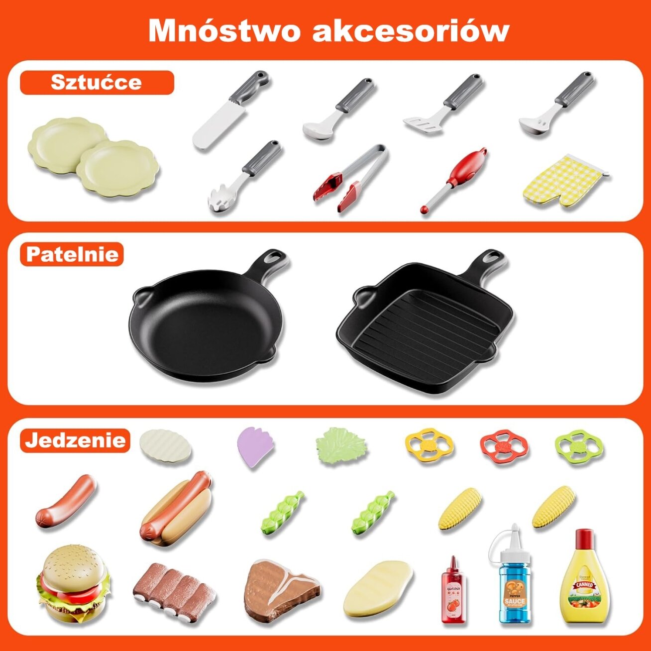 WOOPIE Barbekiu grilis sodo virtuvė interaktyvus LED rinkinys XL 31 el. 4 WOOPIE Barbekiu grilis sodo virtuvė interaktyvus LED rinkinys XL 31 el. 4