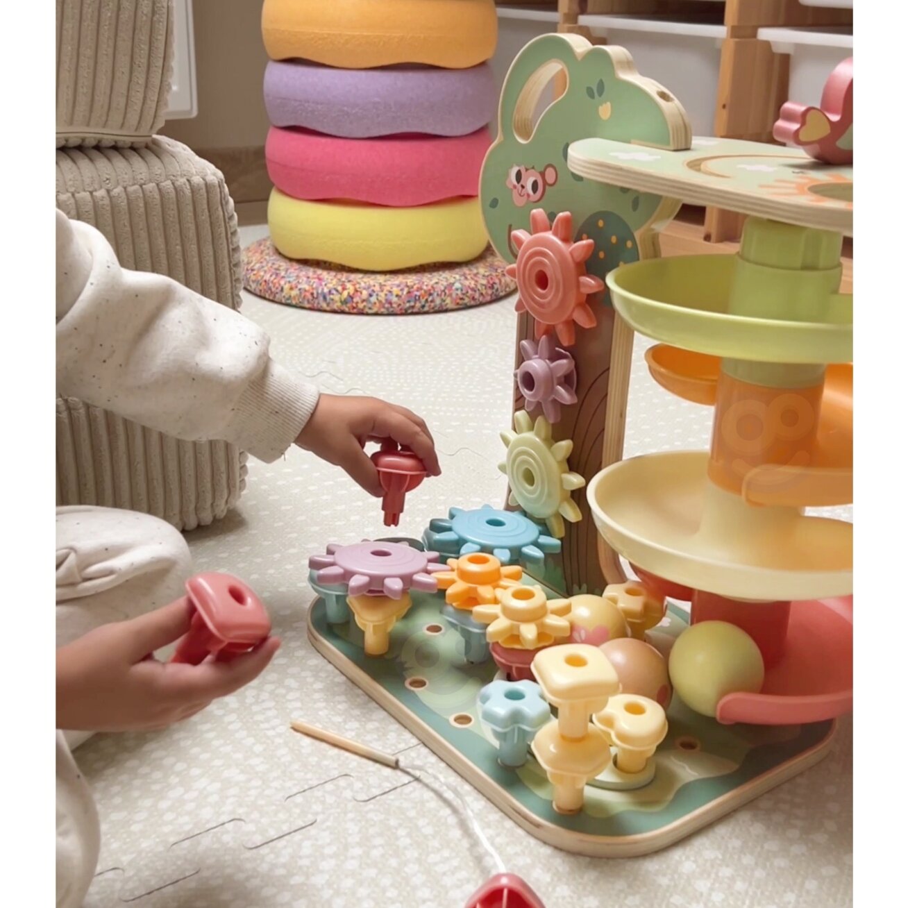 WOOPIE GREEN Veiklų medelis Kamuoliukų trasa Montessori 4in1 FSC 7 WOOPIE GREEN Veiklų medelis Kamuoliukų trasa Montessori 4in1 FSC 7