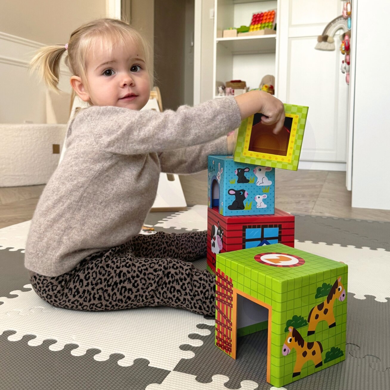 WOOPIE GREEN Edukacinė dėlionė Ūkis kubeliais dėžutėse + figūrėlės 10 el. 5 WOOPIE GREEN Edukacinė dėlionė Ūkis kubeliais dėžutėse + figūrėlės 10 el. 5