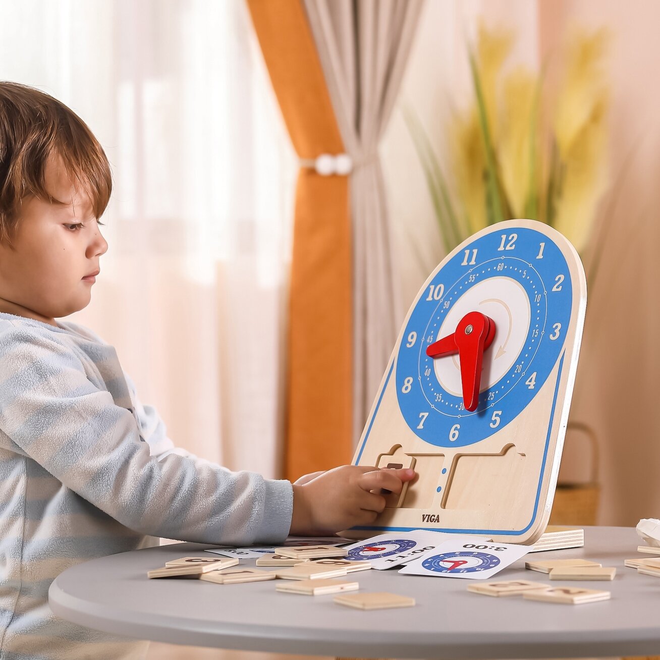 VIGA medinis laikrodis – Montessori laiko ir laikrodžio mokymasis 6
