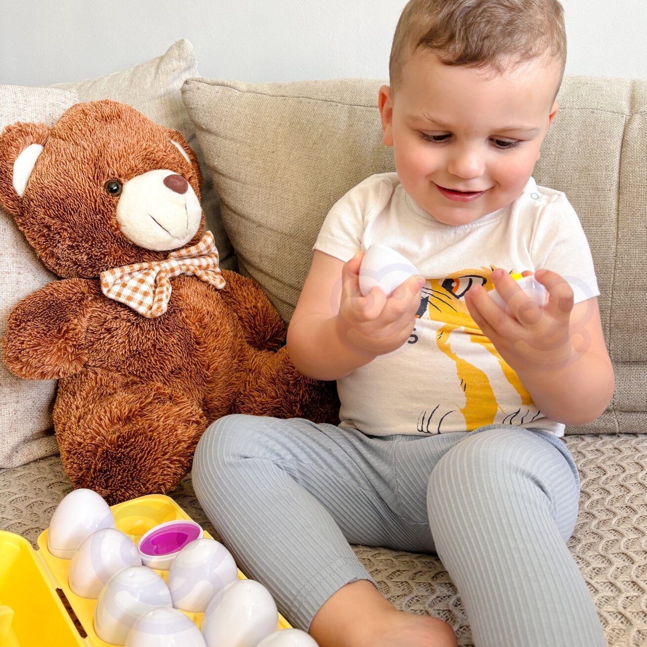 WOOPIE Montessori kiaušinių dėlionė – derinkite formas ir spalvas 1