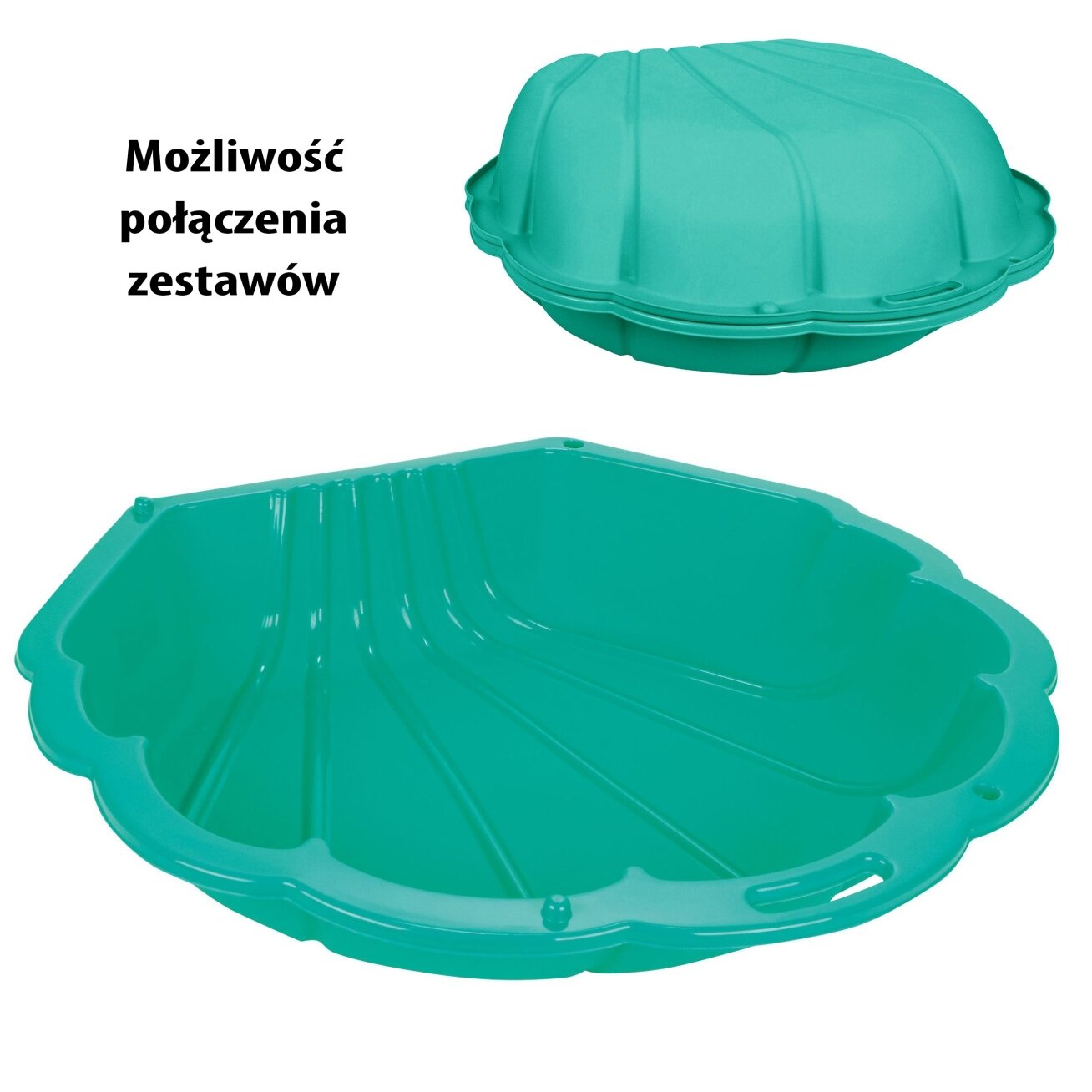 WOOPIE Smėlio dėžė Baseinas Kriauklė Žalia 3in1 Sausas baseinas 1 vnt. 5