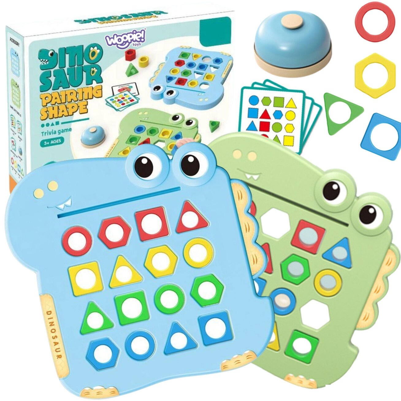 WOOPIE Montessori dėlionė Dinozauras Vikrumo žaidimas Suderink formas WOOPIE Montessori dėlionė Dinozauras Vikrumo žaidimas Suderink formas