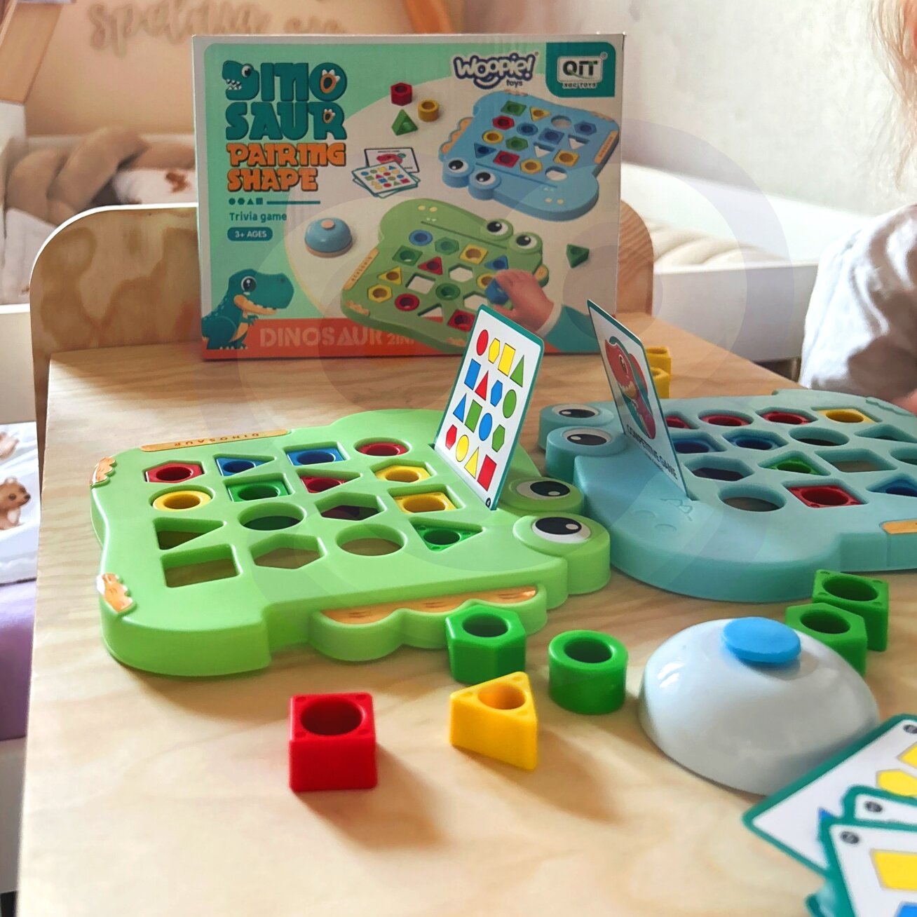 WOOPIE Montessori dėlionė Dinozauras Vikrumo žaidimas Suderink formas 4