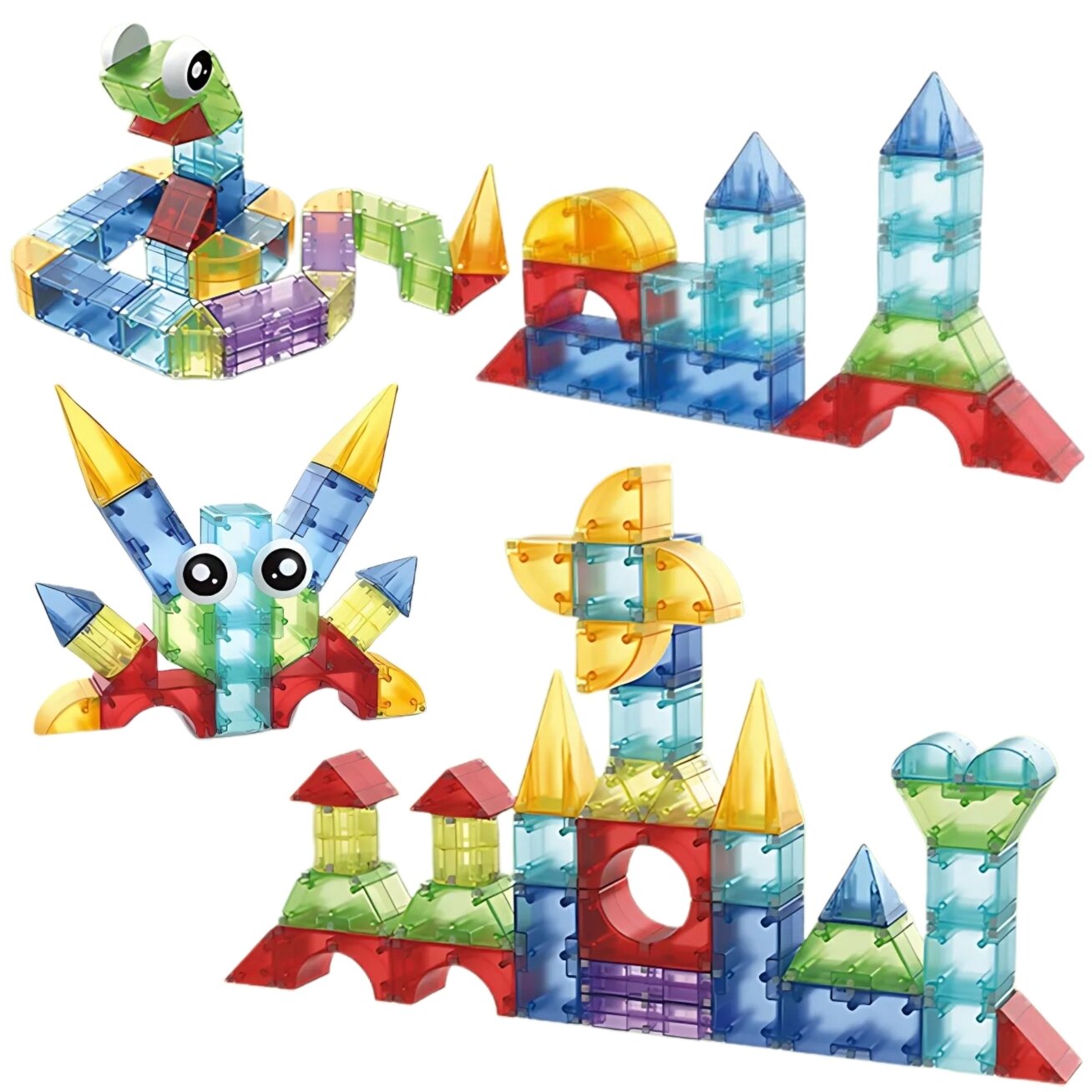 WOOPIE Magnetinės konstrukcinės kaladėlės 3D kubai, edukacinis rinkinys 63 el. 1 WOOPIE Magnetinės konstrukcinės kaladėlės 3D kubai, edukacinis rinkinys 63 el. 1