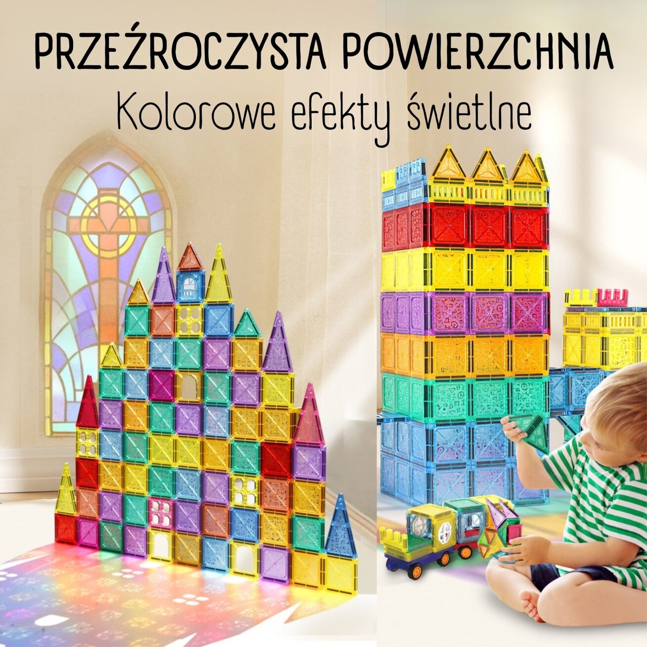 WOOPIE magnetinės konstrukcinės 3D kaladėlės edukacinis rinkinys Pilis Transporto priemonės 110 el. 2 WOOPIE magnetinės konstrukcinės 3D kaladėlės edukacinis rinkinys Pilis Transporto priemonės 110 el. 2