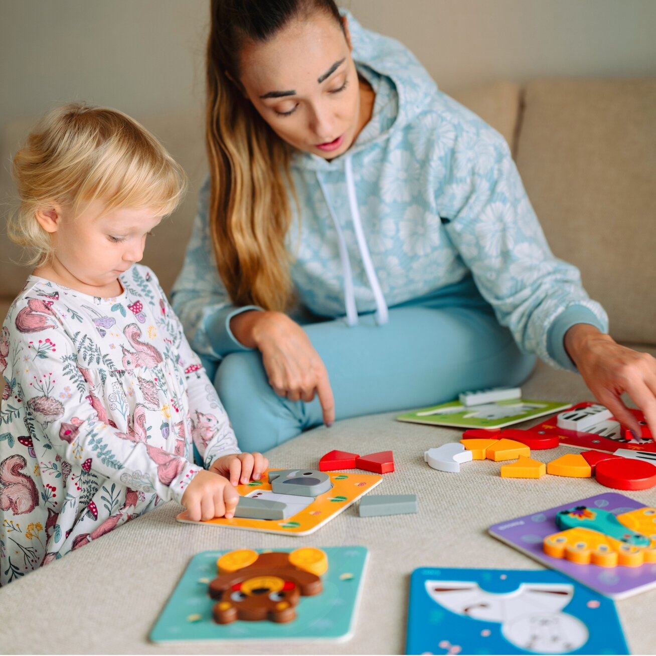 WOOPIE GREEN Medinė dėlionė Kaladėlės Gyvūnėliai Montessori FSC 34el. 1 WOOPIE GREEN Medinė dėlionė Kaladėlės Gyvūnėliai Montessori FSC 34el. 1