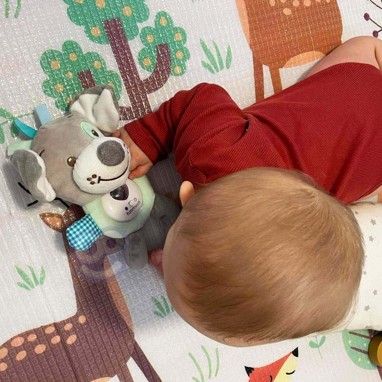 WOOPIE BABY Interaktyvus pliušinis žaislas–migdukas kūdikiams, šviesa, garsas, šuniukas 3