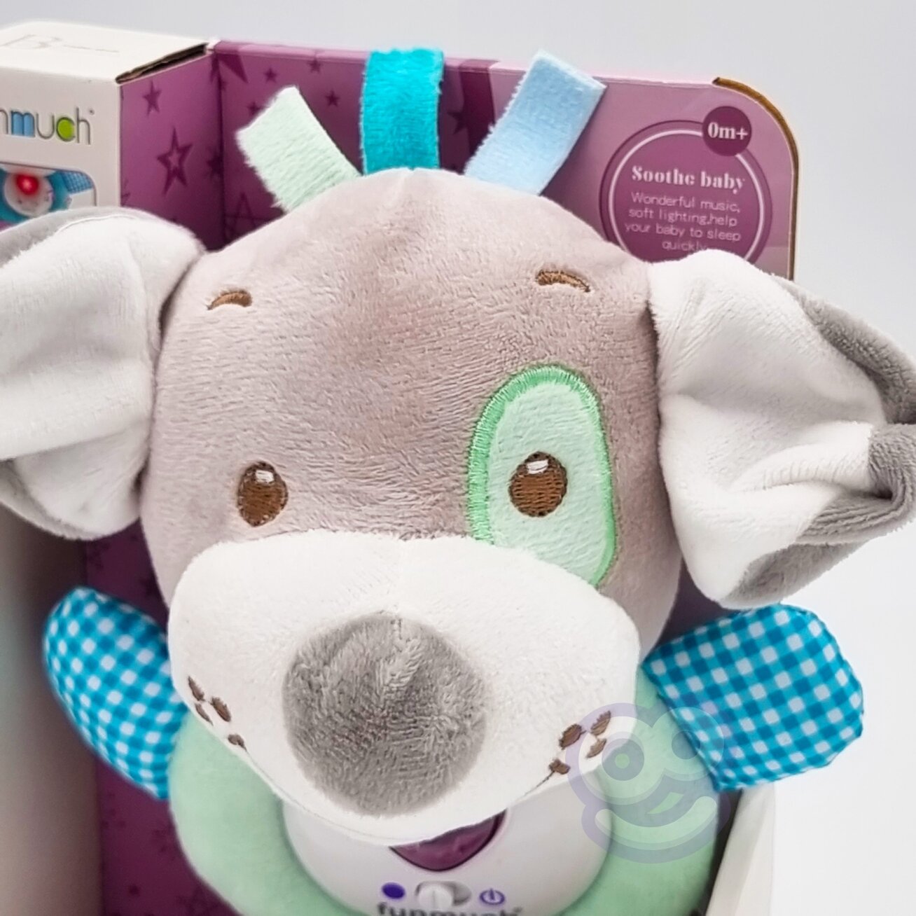 WOOPIE BABY Interaktyvus pliušinis žaislas–migdukas kūdikiams, šviesa, garsas, šuniukas 4