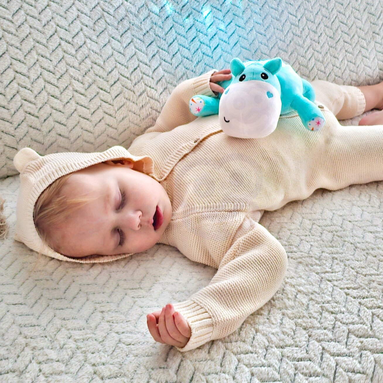 WOOPIE BABY Minkštas žaislas su projektoriumi 2in1 Migdyklė Begemotas 3