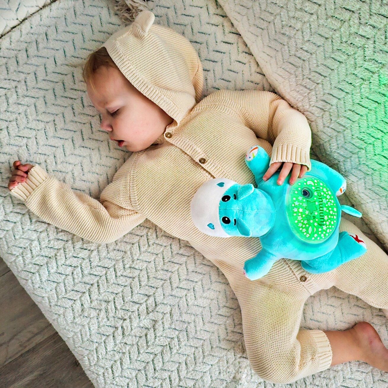 WOOPIE BABY Minkštas žaislas su projektoriumi 2in1 Migdyklė Begemotas 6
