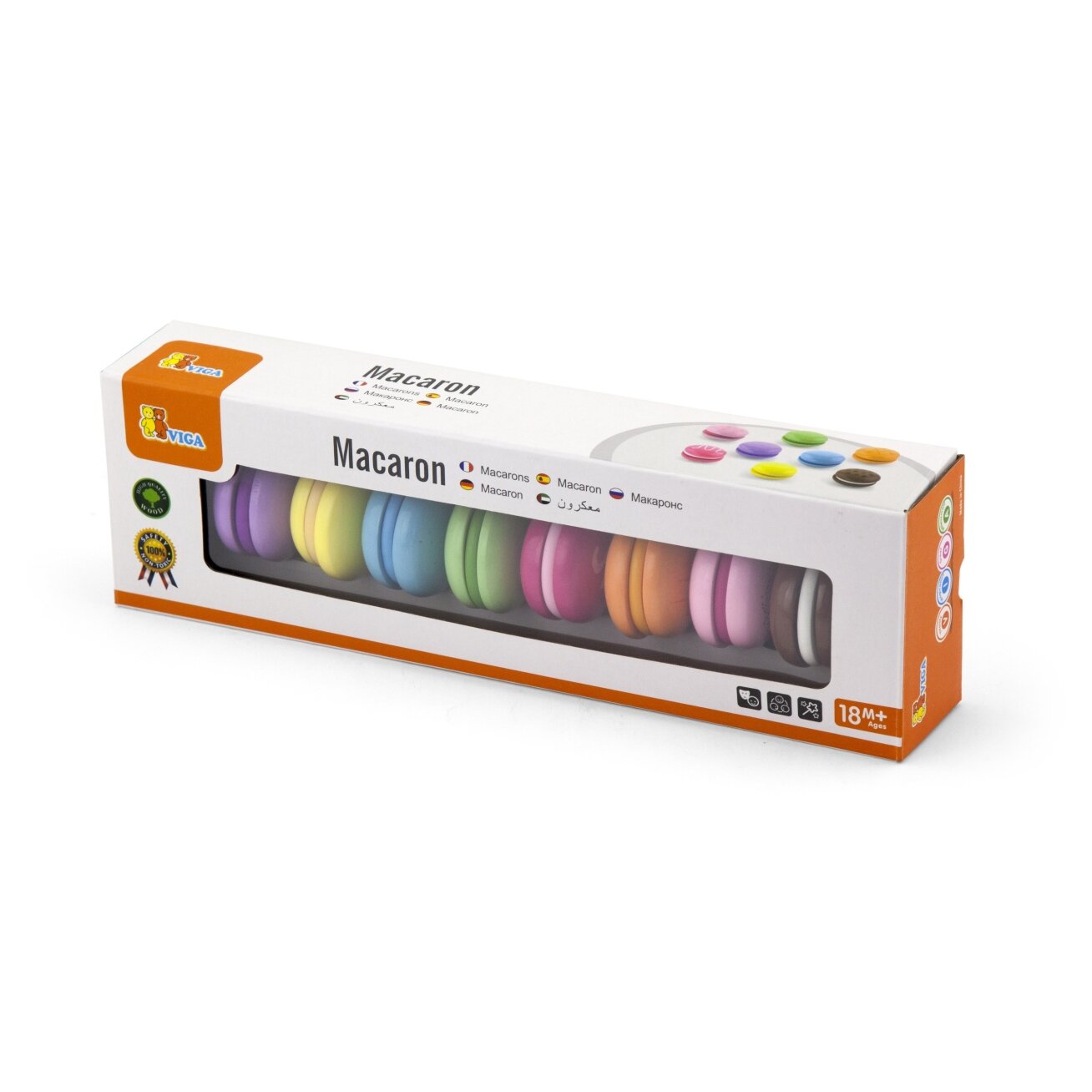 VIGA mediniai spalvoti sausainiai Makaronų rinkinys 8 vnt. 4 VIGA mediniai spalvoti sausainiai Makaronų rinkinys 8 vnt. 4