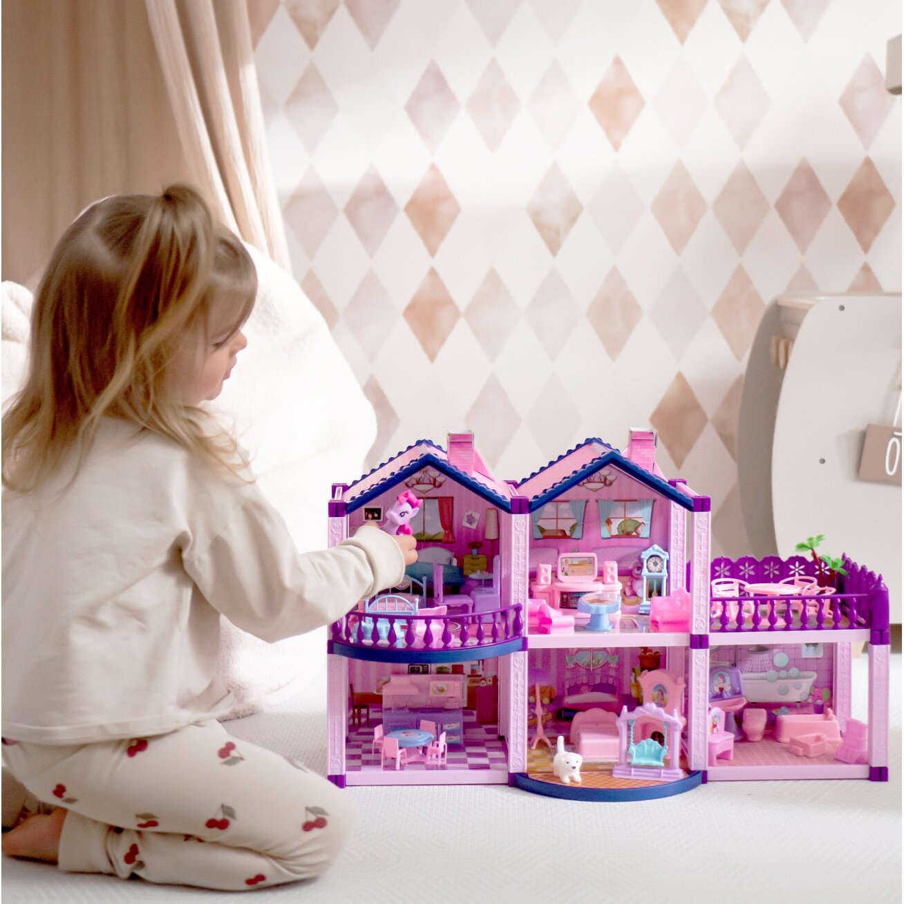WOOPIE lėlių namelis poniams PONY FANTASY VILLA 120 el. 2 WOOPIE lėlių namelis poniams PONY FANTASY VILLA 120 el. 2