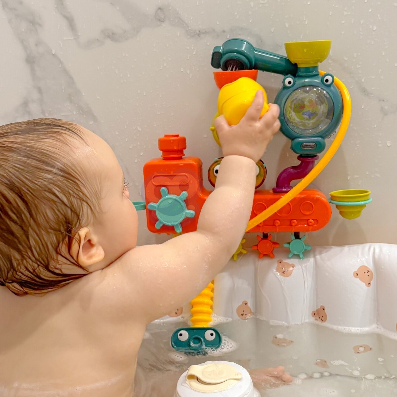 WOOPIE BABY maudymosi žaislas kranelis dušas perliejama fontanėlė ančiukas 2