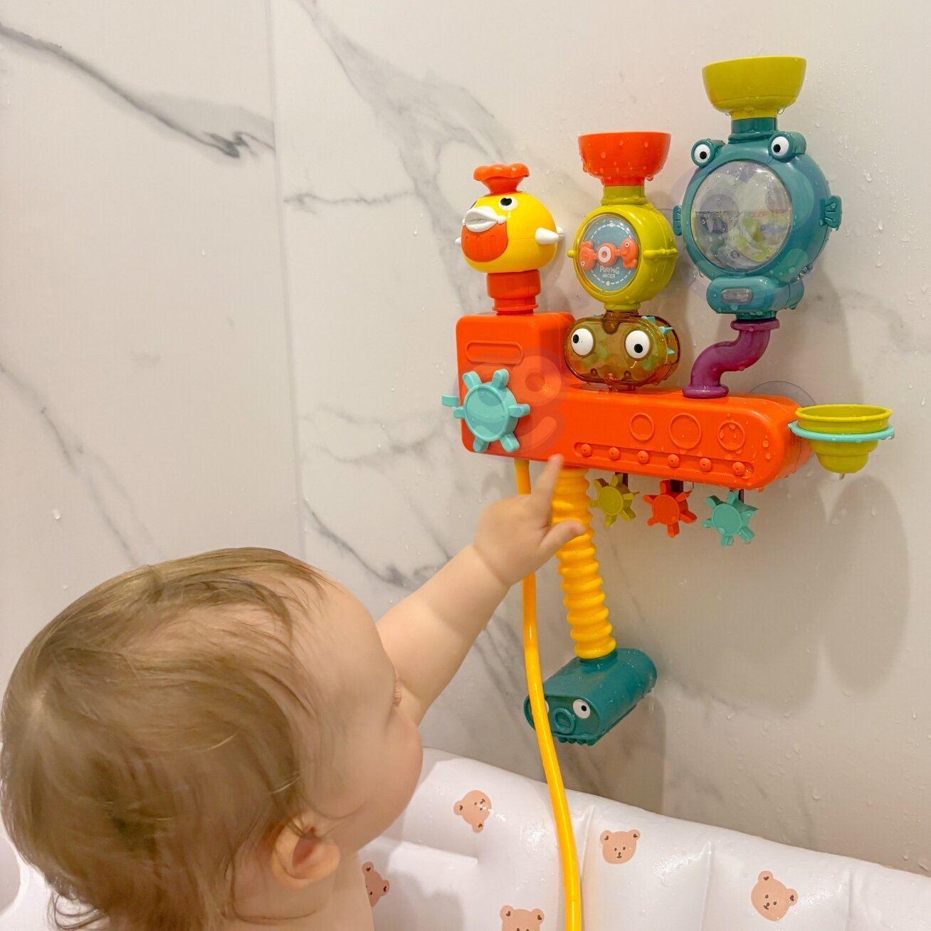 WOOPIE BABY maudymosi žaislas kranelis dušas perliejama fontanėlė ančiukas 3 WOOPIE BABY maudymosi žaislas kranelis dušas perliejama fontanėlė ančiukas 3