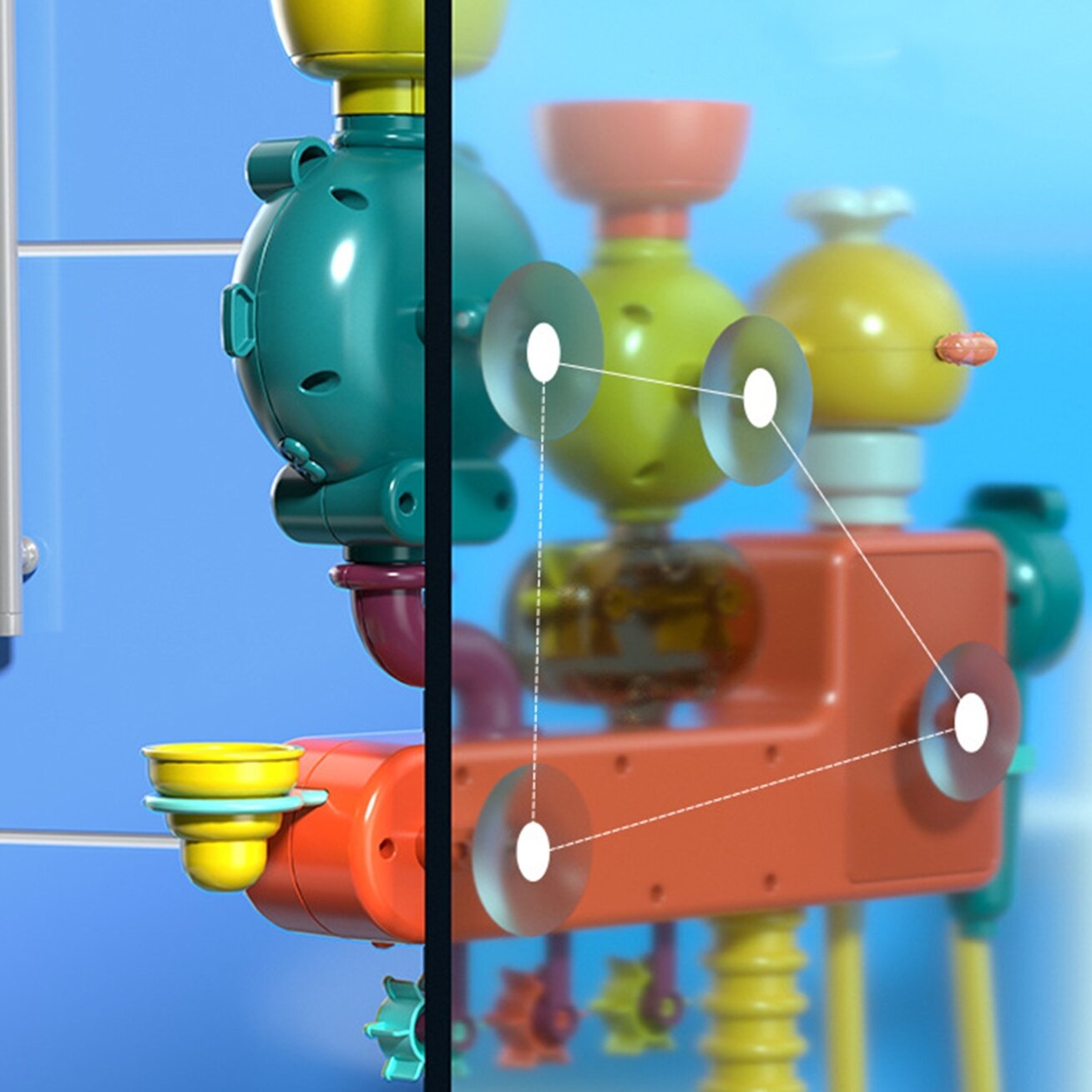 WOOPIE BABY maudymosi žaislas kranelis dušas perliejama fontanėlė ančiukas 10 WOOPIE BABY maudymosi žaislas kranelis dušas perliejama fontanėlė ančiukas 10