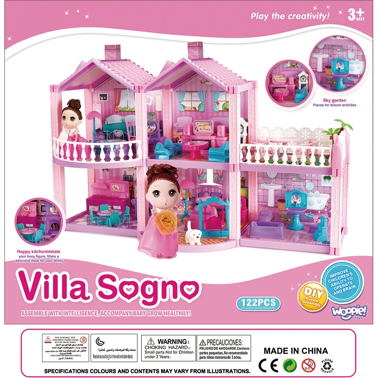 WOOPIE lėlių namelis poniams PONY FANTASY VILLA 120 el. 5 WOOPIE lėlių namelis poniams PONY FANTASY VILLA 120 el. 5
