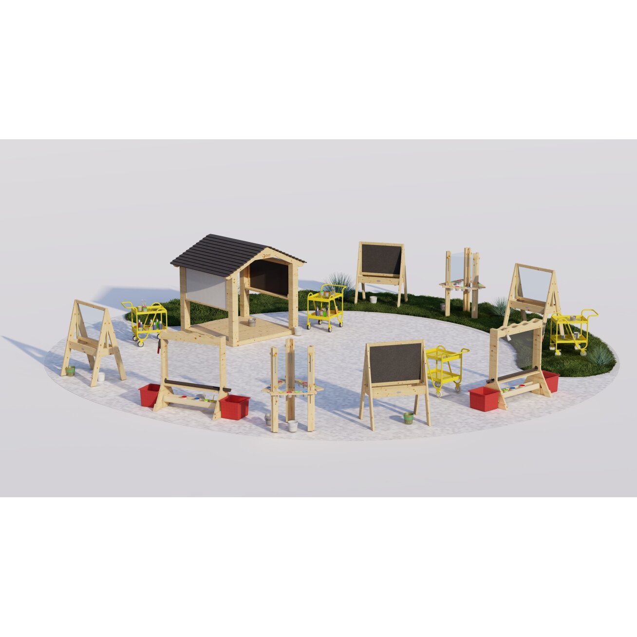 CLASSIC WORLD EDU Dvipusės lentos molbertas piešimui su vandens pompa rinkinys 12 CLASSIC WORLD EDU Dvipusės lentos molbertas piešimui su vandens pompa rinkinys 12